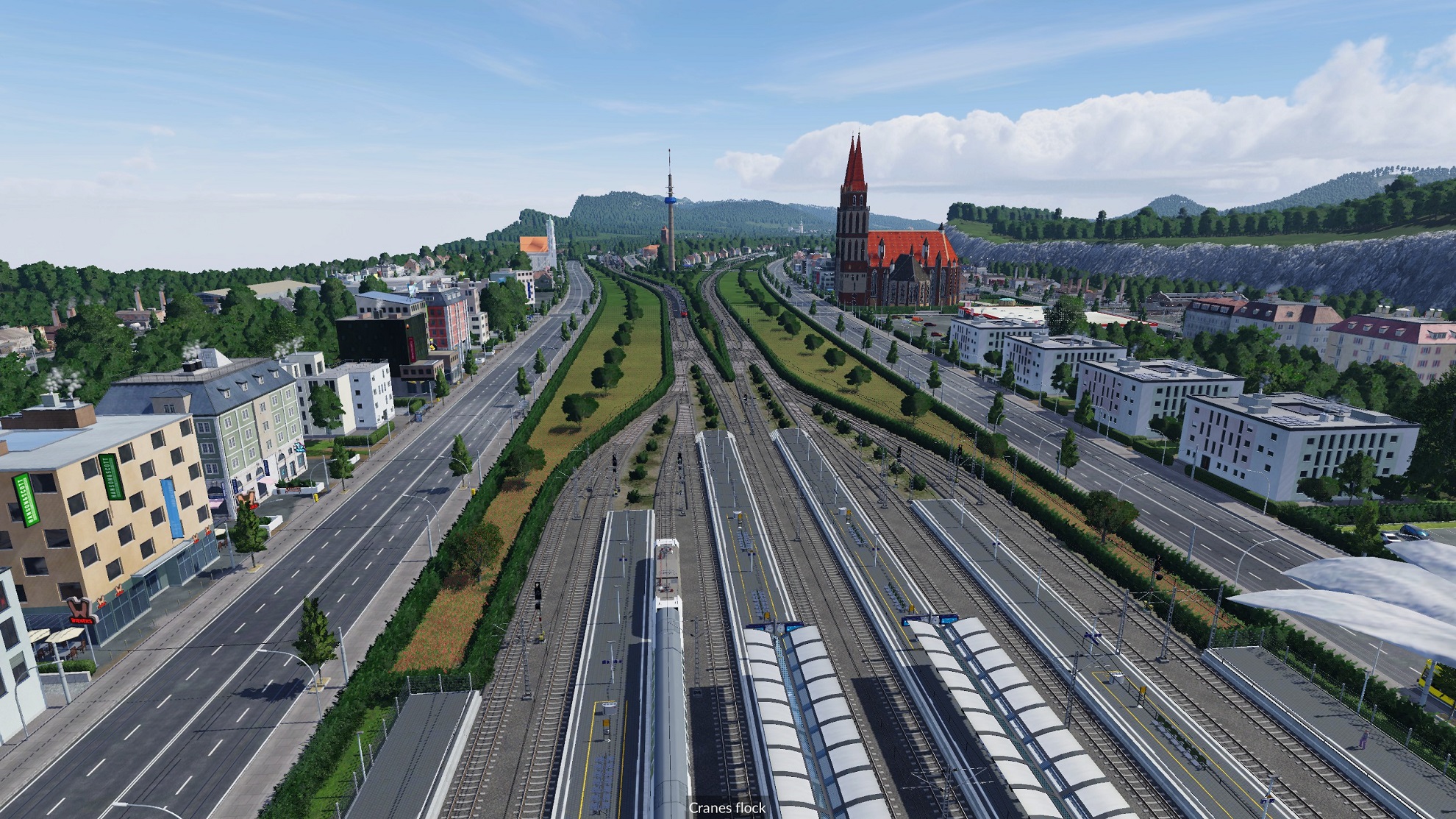Blich von Rehau HBF in die Stadt