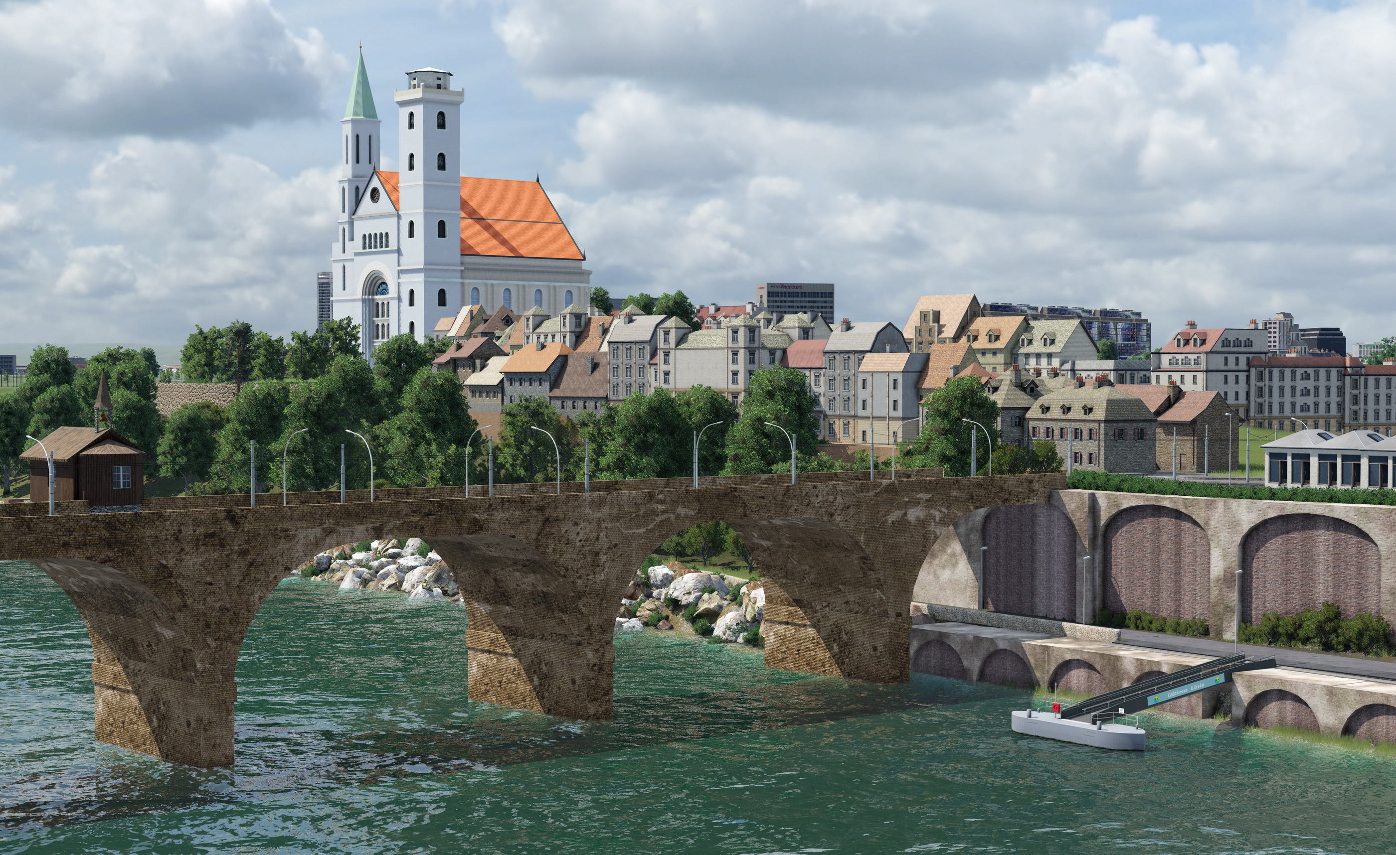 Das Flussufer entsteht