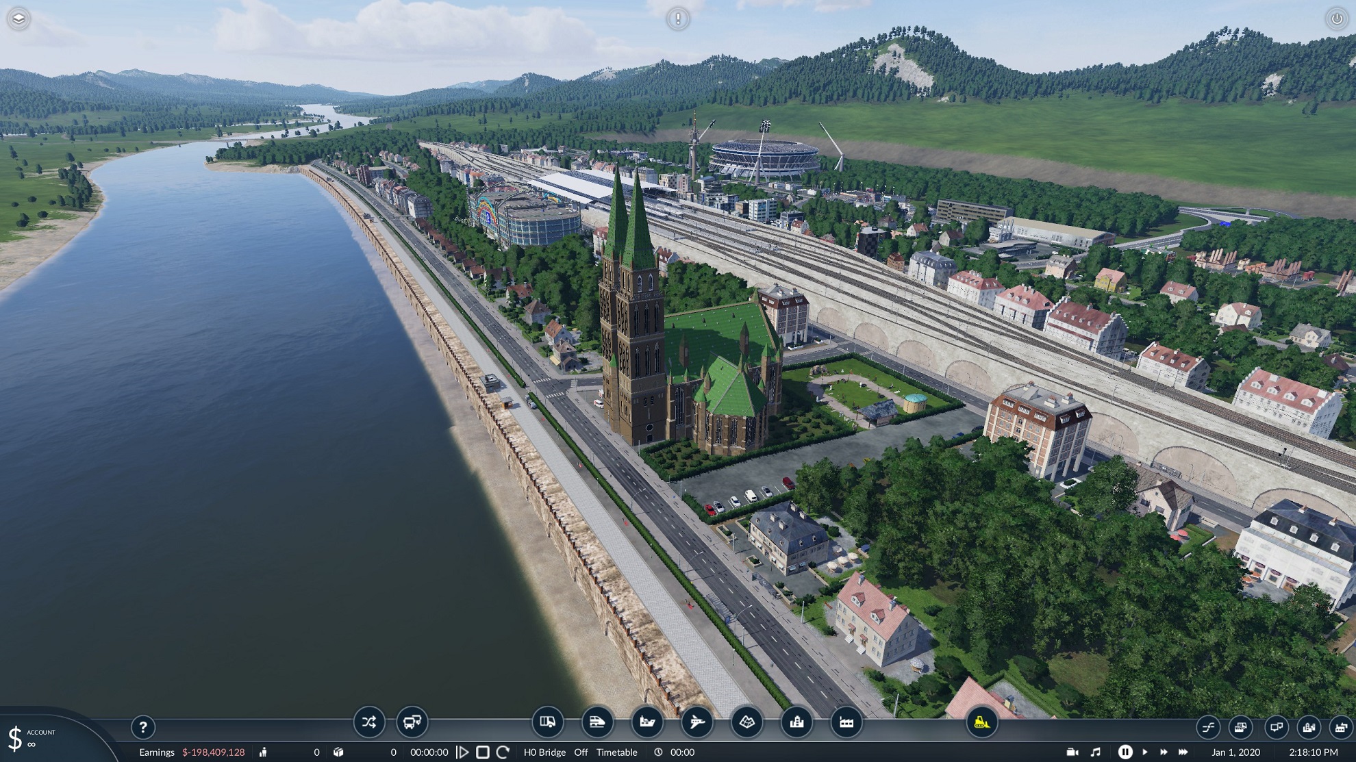 Blick über die neue Stadt