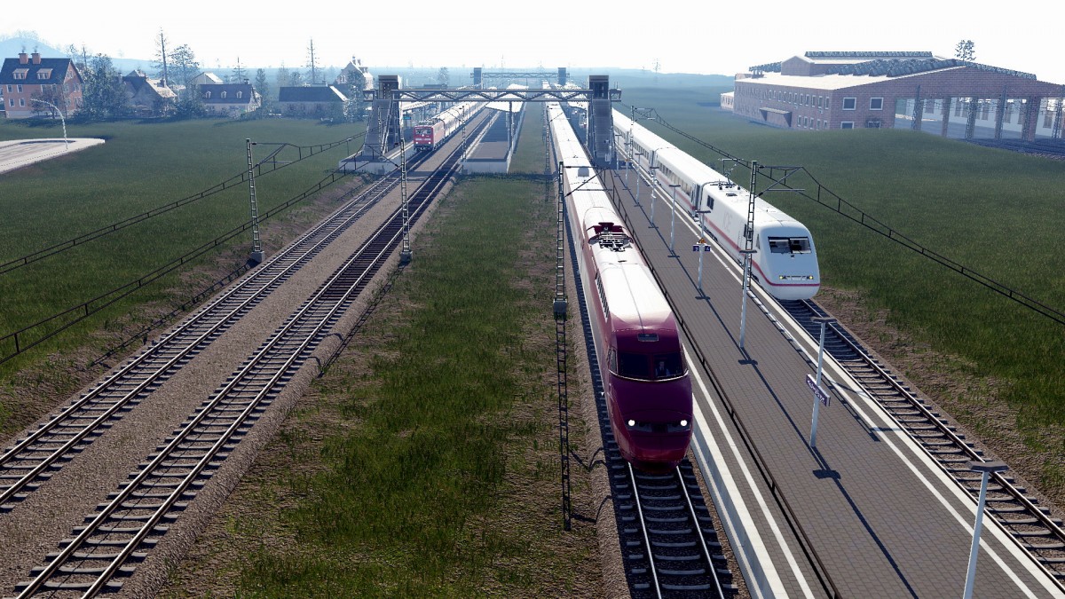 Regiozug, Thalys und ICE 1 zusammen im Bahnhof