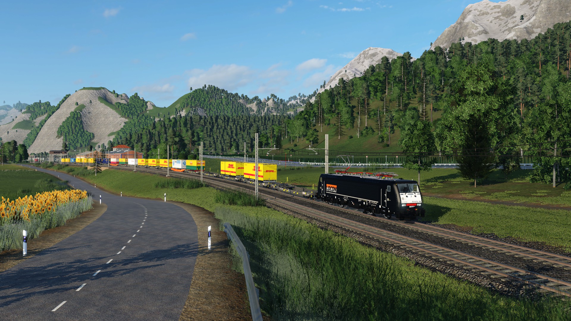 Zugverkehr südlich des Grenzbahnhofs