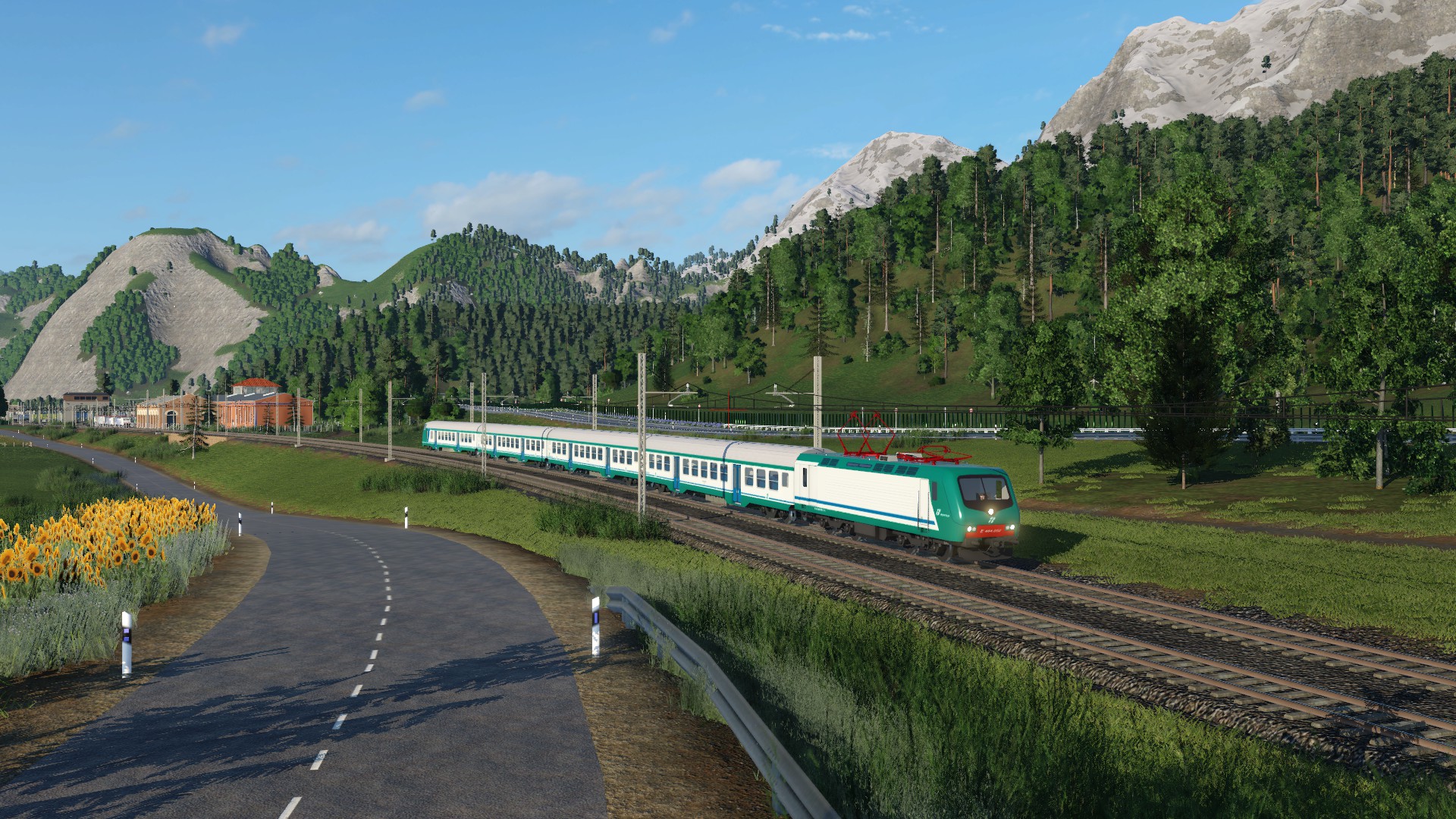 Zugverkehr südlich des Grenzbahnhofs
