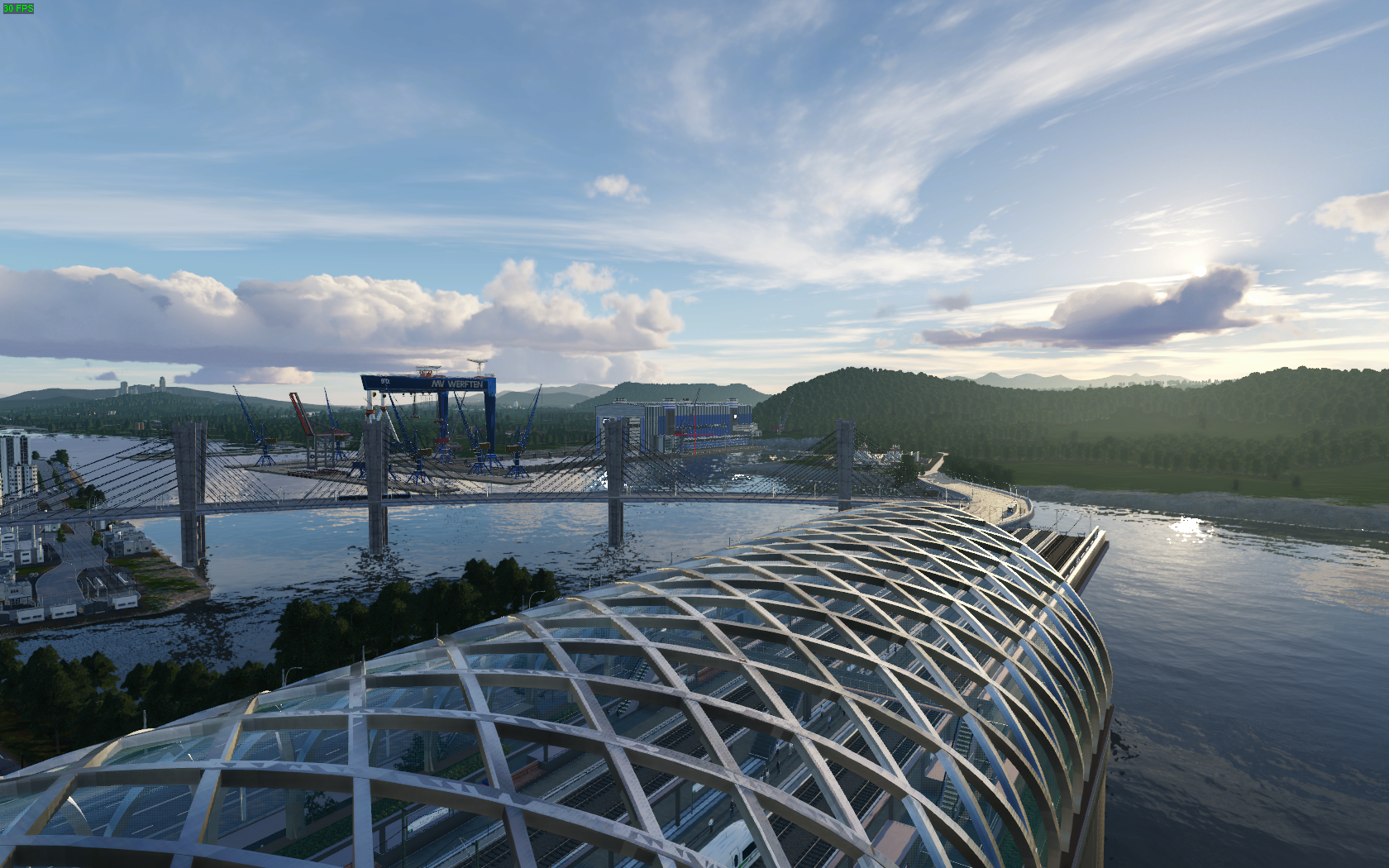 Blick auf einen Hafen