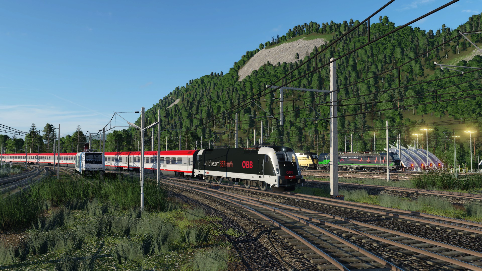 Einfahrender Eurocity im nördlichen Gleisvorfeld