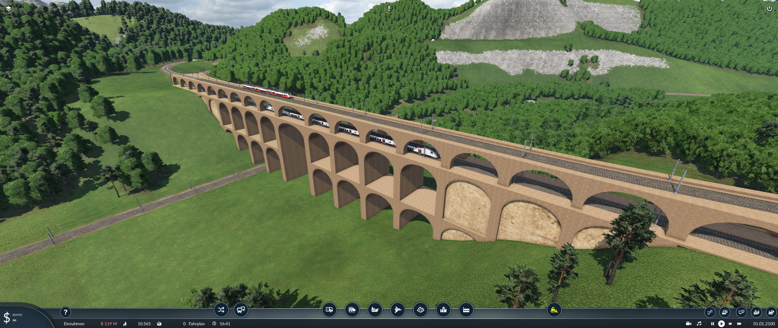 Mein neustes Bauwerk. Bisschen inspiriert durch die größte Ziegelsteinbrücke (Göltzschtalbrücke) der Welt bei mir in der Heimat. Hier ein wenig abgewandelt.