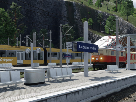 Der Bahnhof Laubenbachmühle im Jahr 2012