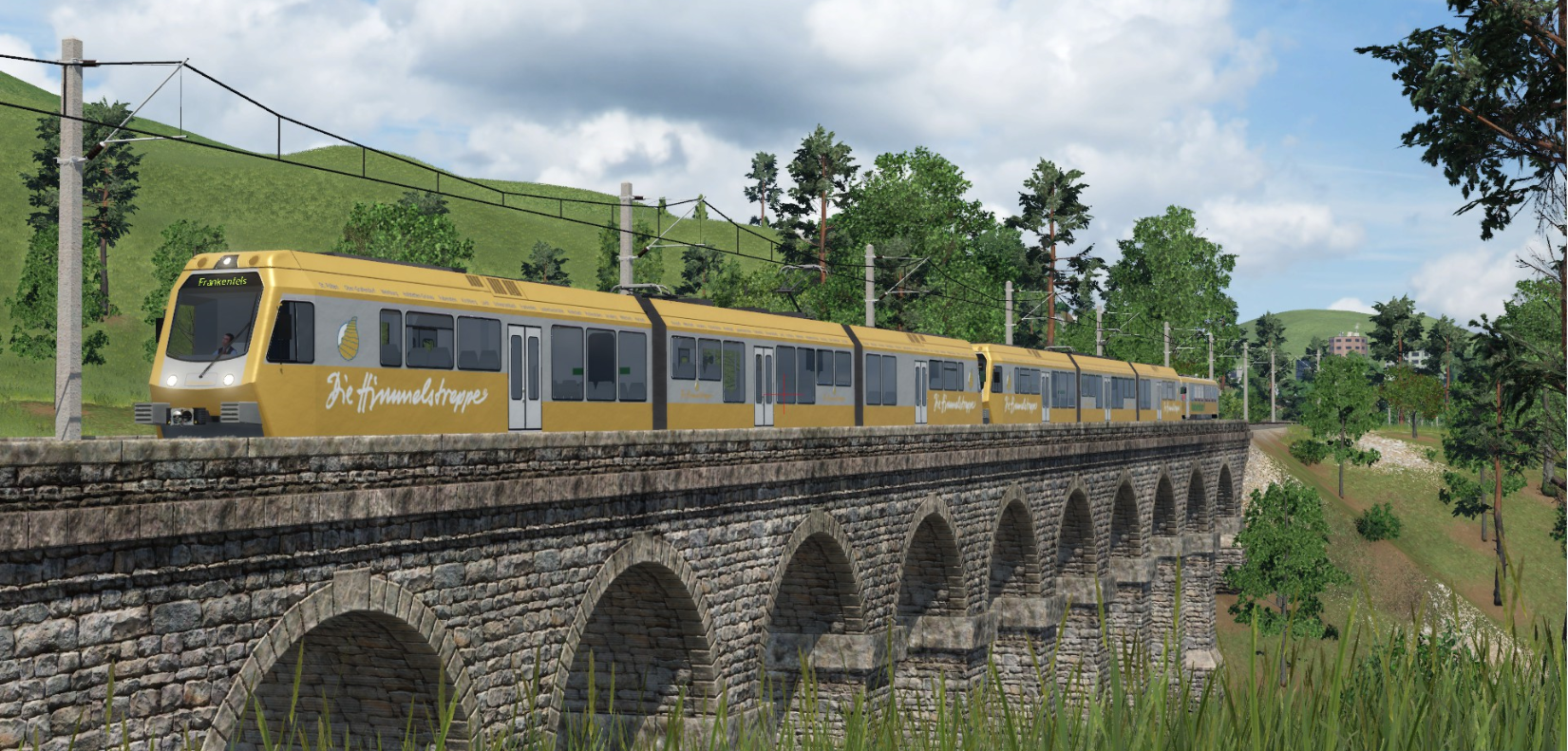 2x Himmelstreppe und NÖVOG VT 13 (Waldviertelerbahn) bei der Pielachbrücke