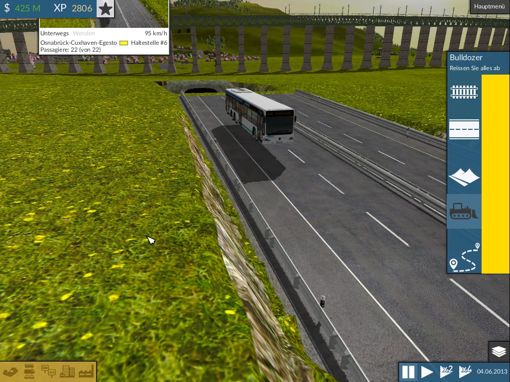 Bus beim Fliegen (zuschnell den Abhang hinauf ^^)