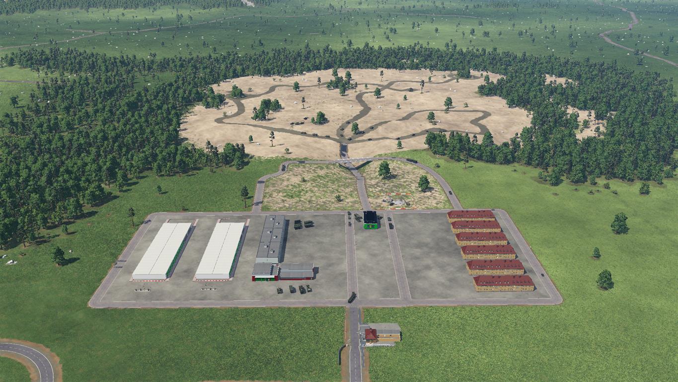 Kasrne mit AMP und Panzerpiste