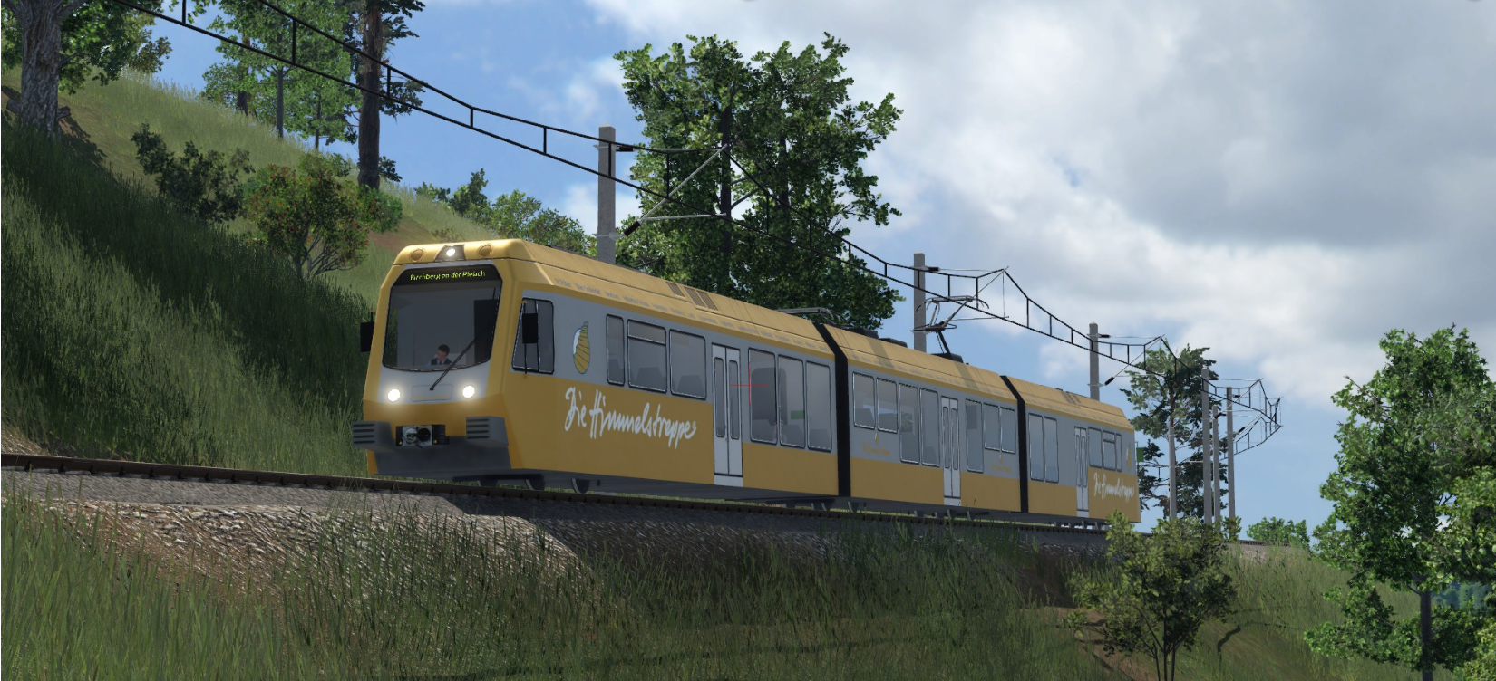 Die Himmelstreppe (NÖVOG ET 1) bei der Testfahrt Talabfahrt