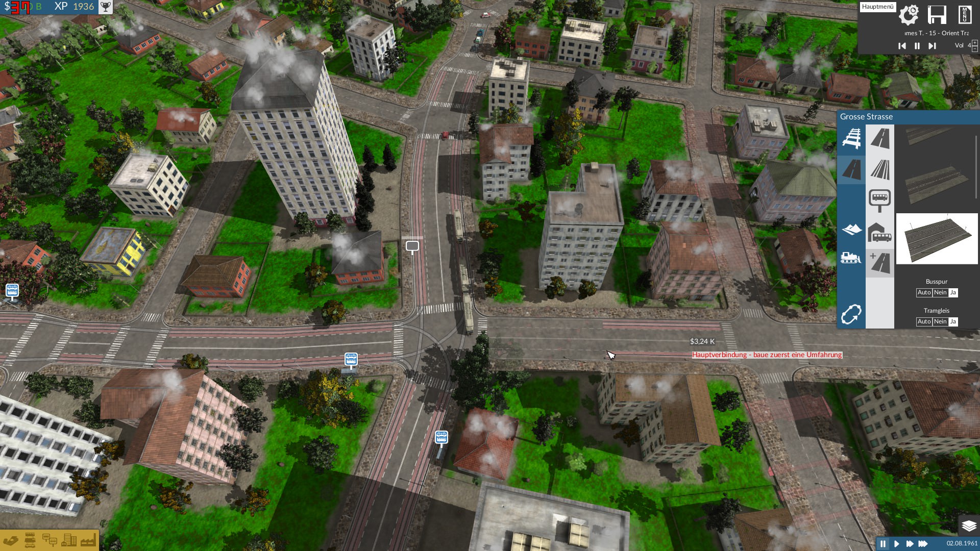 Fehler beim Straßenupgrade
