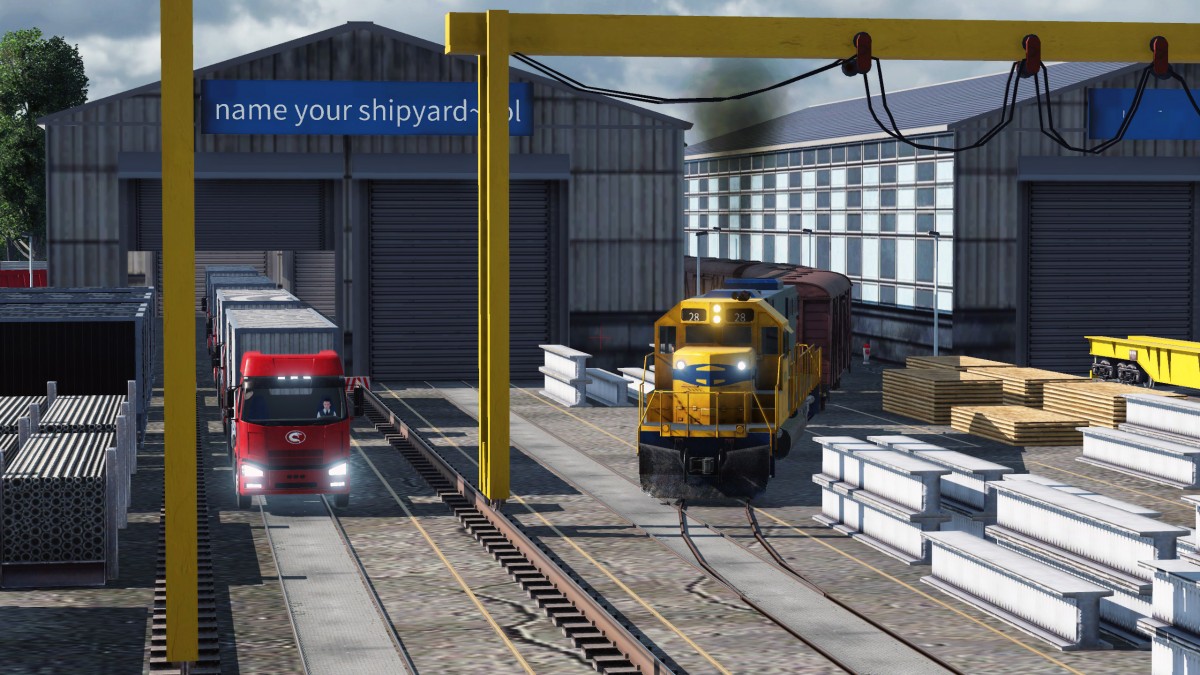 Well, the special railway line of the shipyard is officially opened~