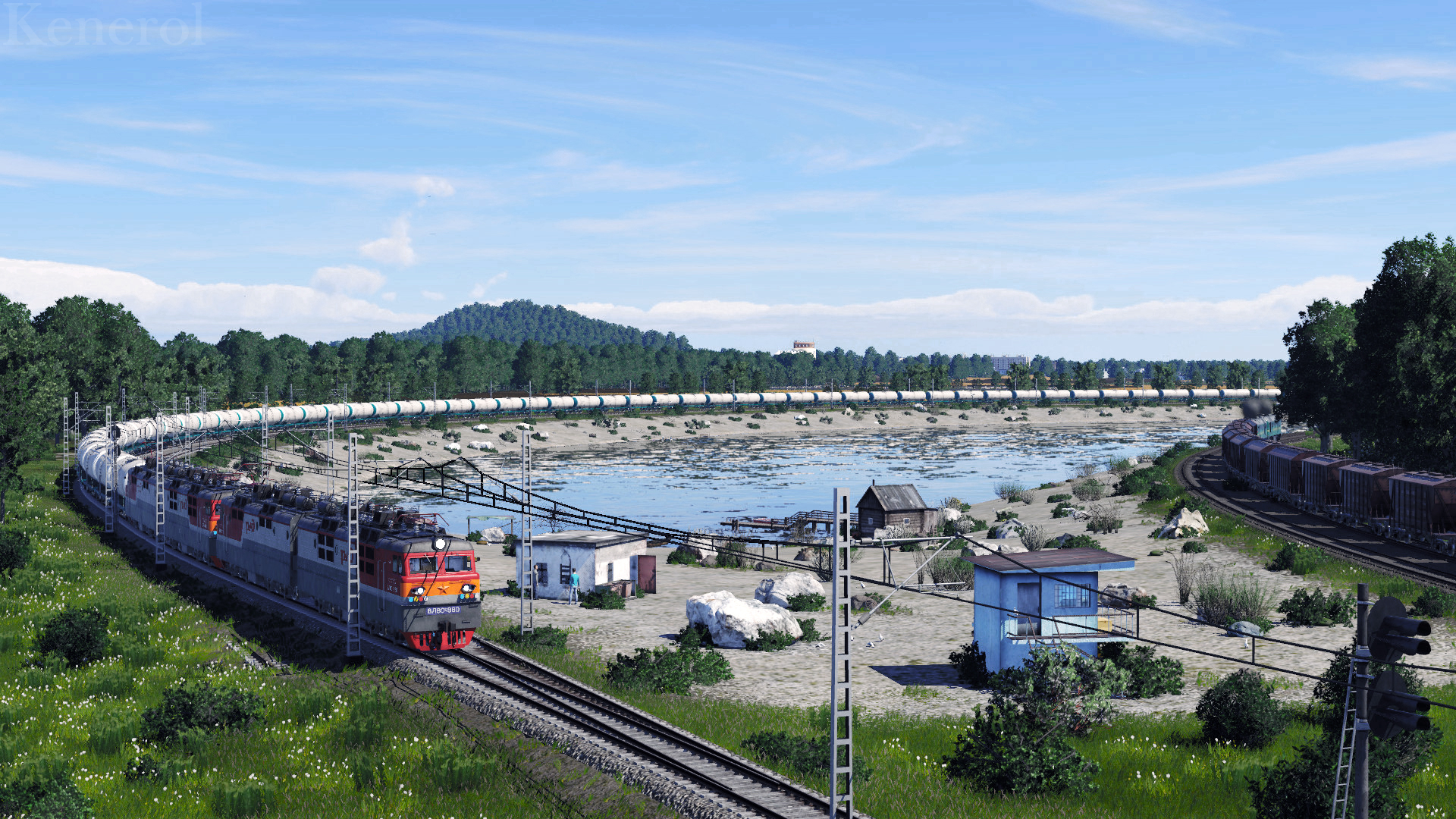 Railroad around the river.