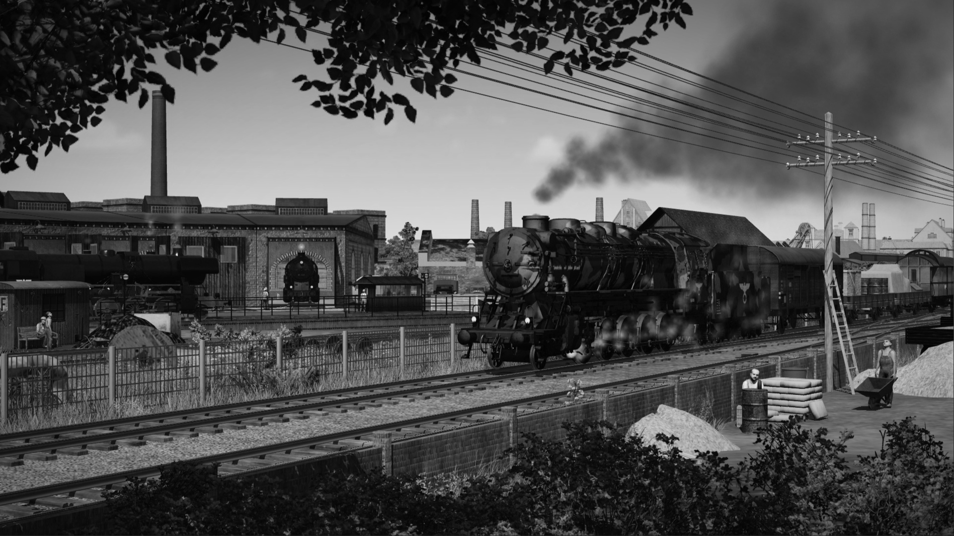 [TpF1] Military train (B&W version)