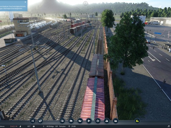 Güterbahnhof im Bau