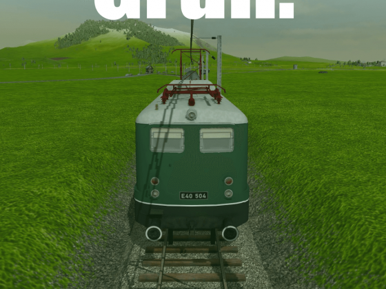 Bahnwerbung: Grün