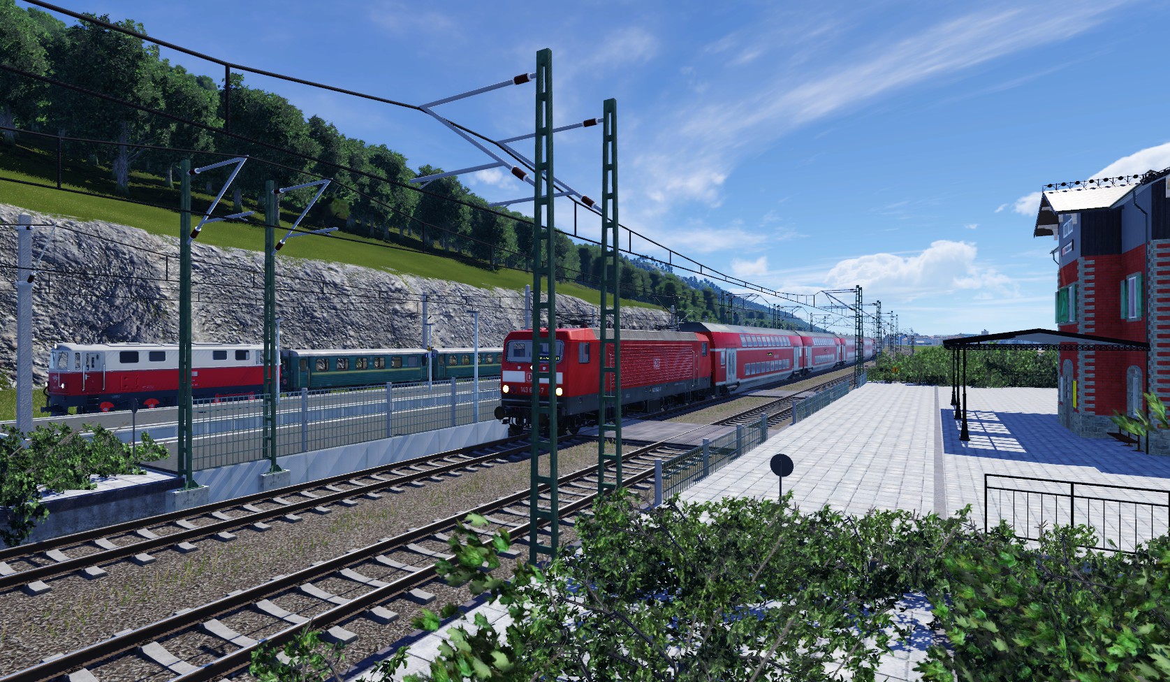 Ein Bahnhof an dem nurnoch die Schmalspurbahn hält.