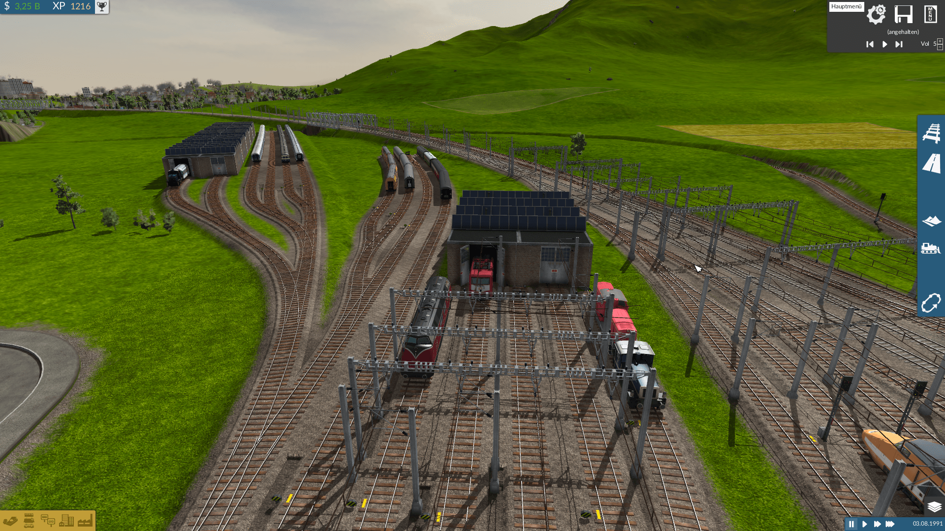 Plätzchen zur Hege und Pflege der Reisezugwagen