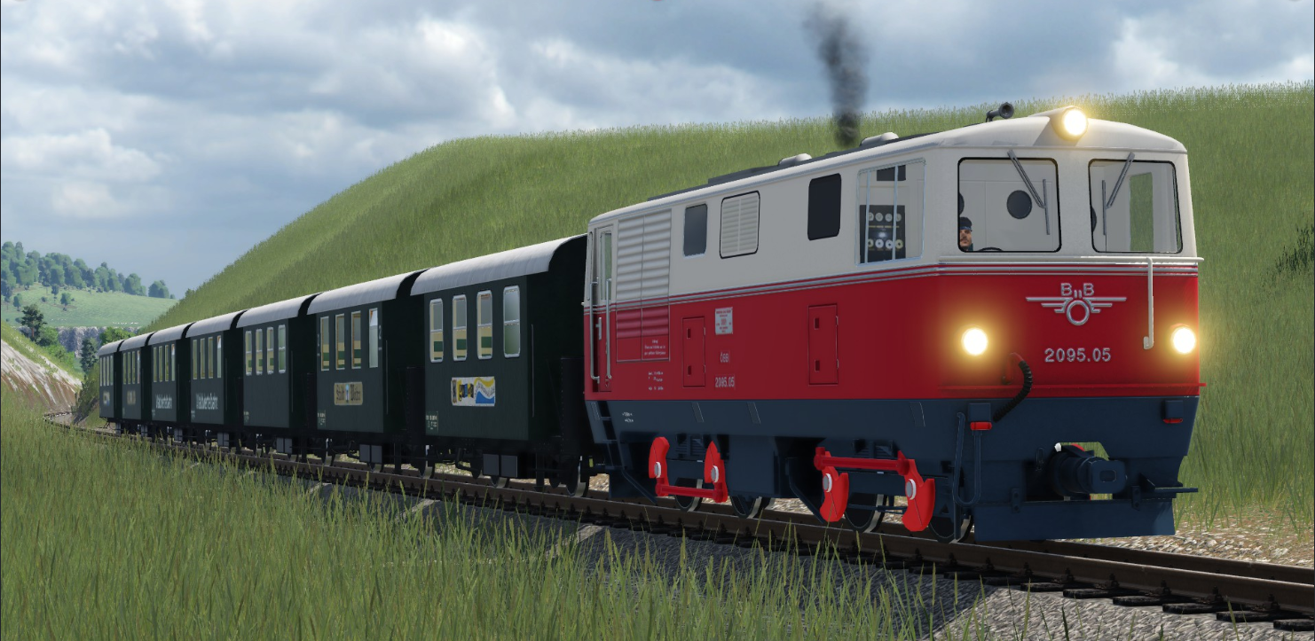 Betrieb auf der Waldviertelbahn - 2095 kurz vor Alt Weitra