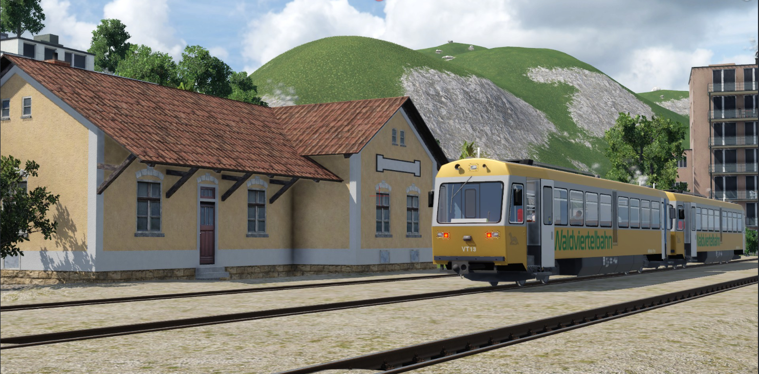 Betrieb auf der Waldviertelbahn - Die 5090.014 (NÖVOG VT14) in Groß Gerungs