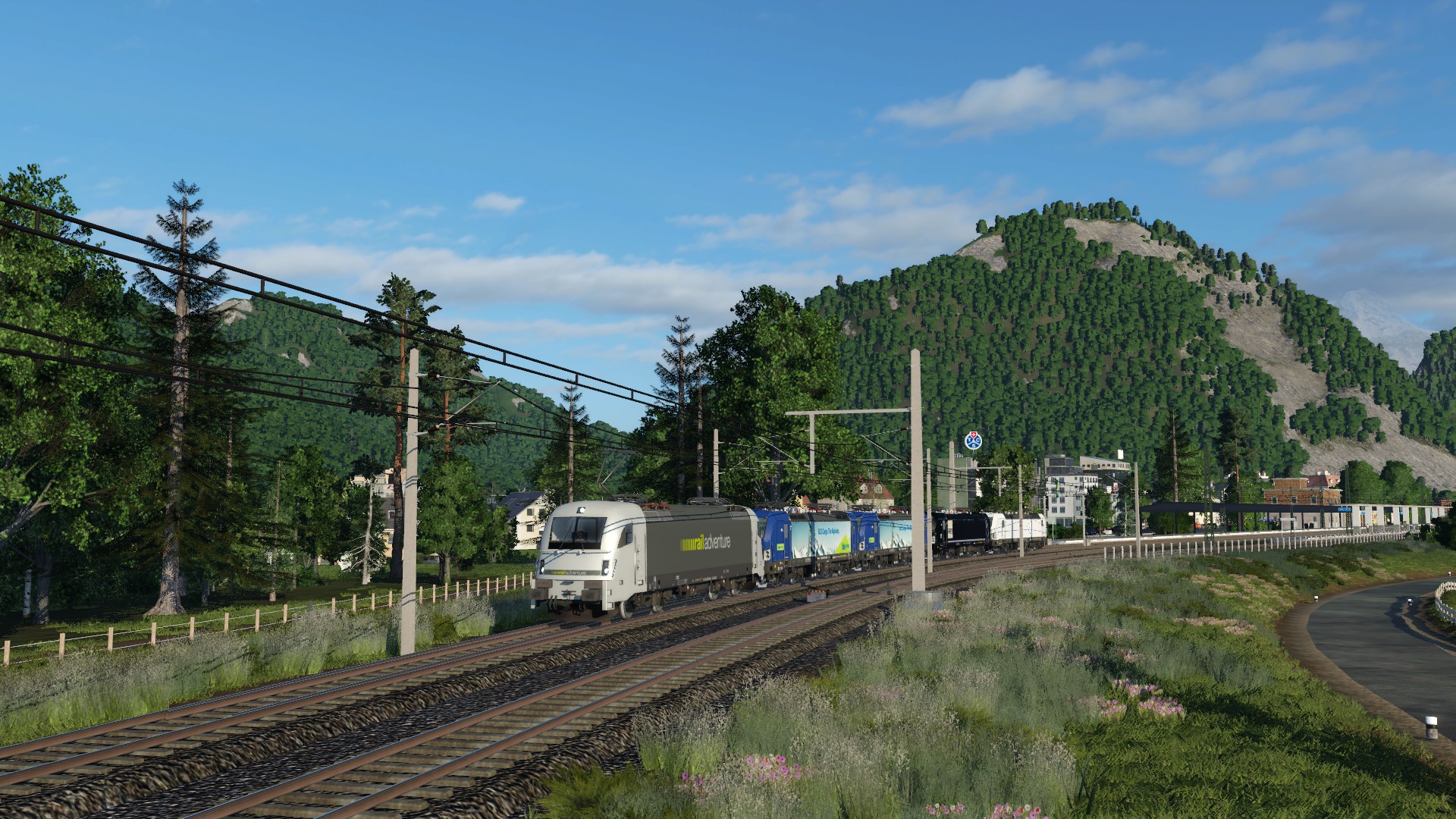 Zugverkehr im neuen Bauabschnitt der Brennerkarte