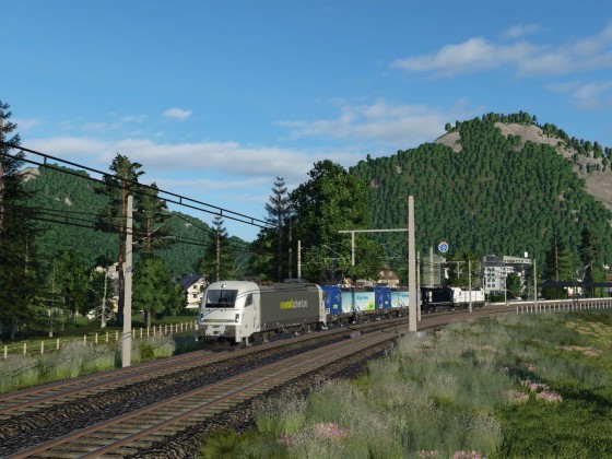 Zugverkehr im neuen Bauabschnitt der Brennerkarte
