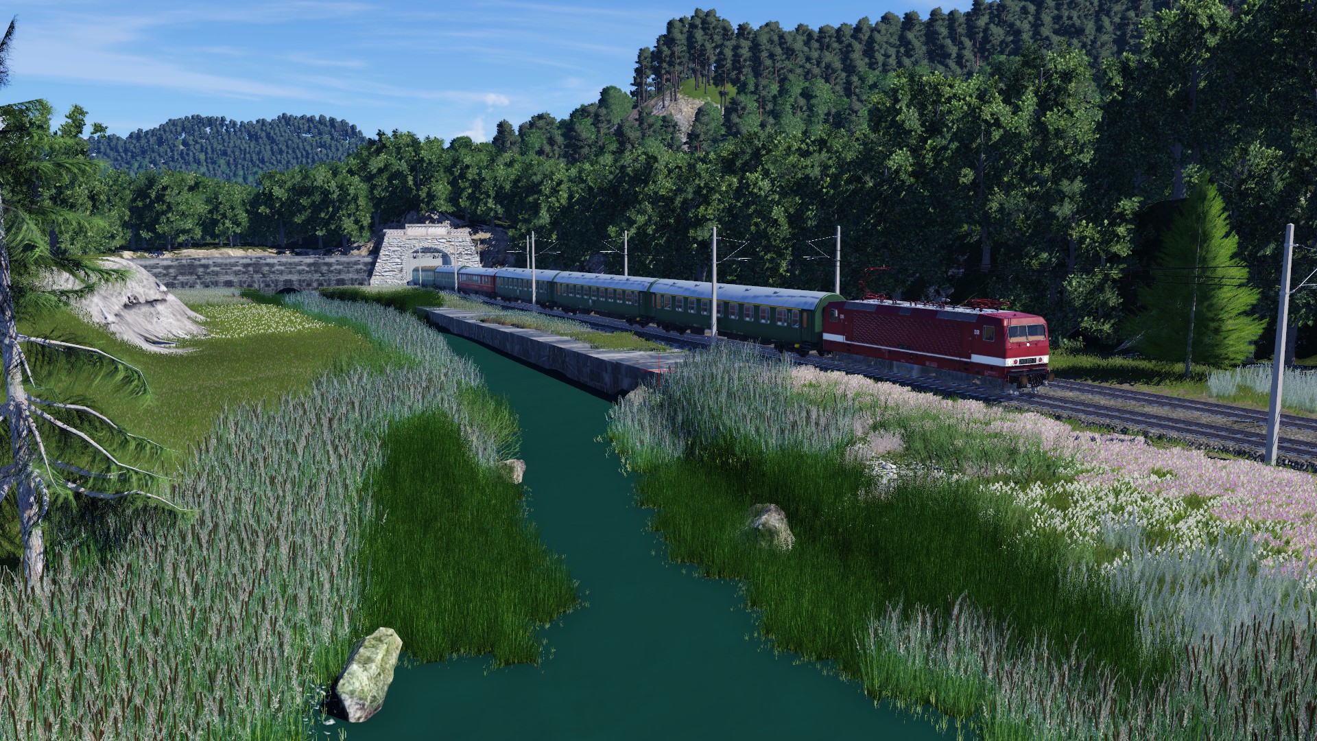 D-Zug mit der BR 243 192-2 bespannt