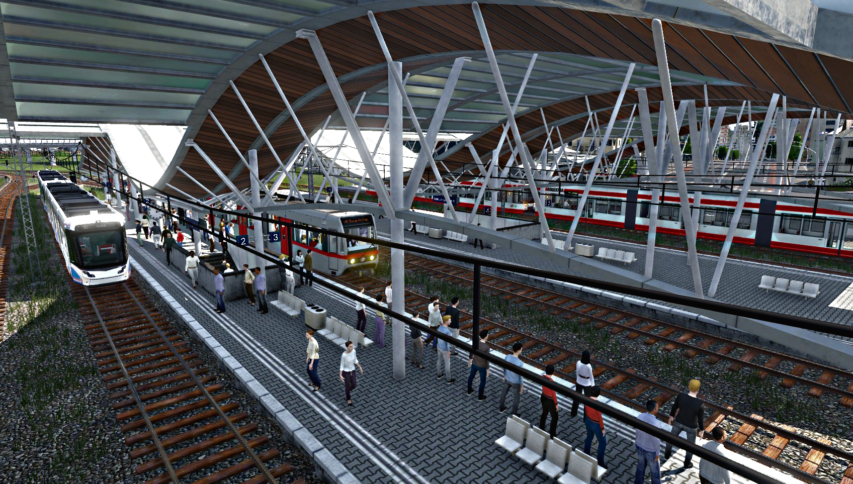 Bahntreffen am Hauptbahnhof Gröhno