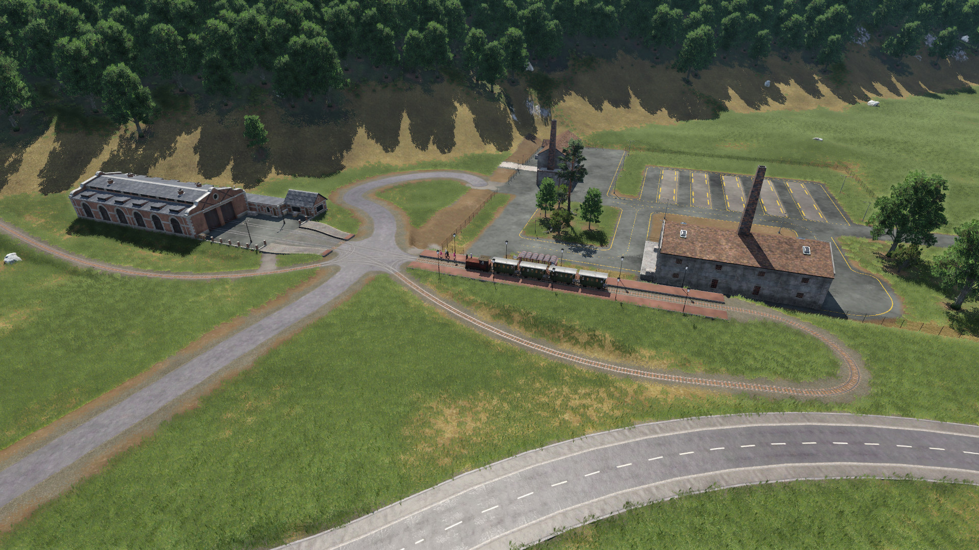 Überblick über das Ziegelwerk und die Werkbahn