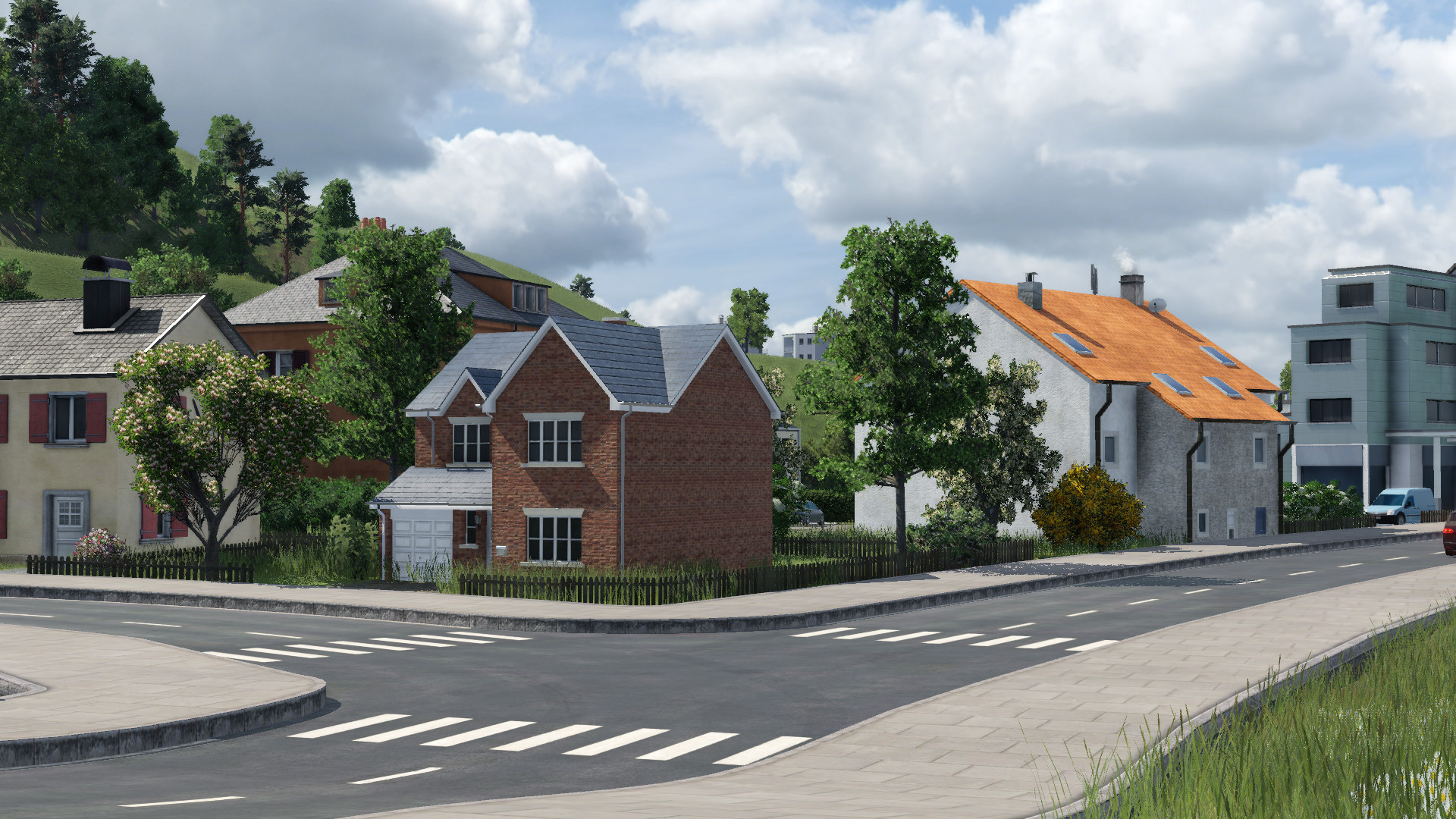 Einmündung General Guisan Strasse mit sicht auf Alterheim Blumenheim