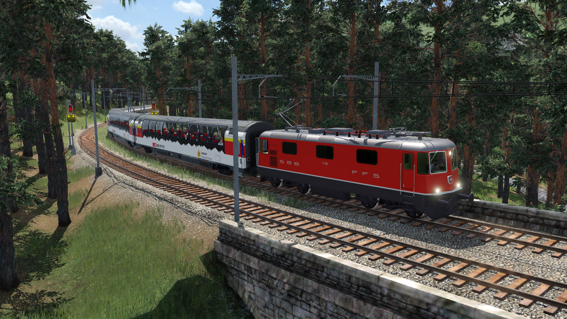 SBB IR mit Re 420 und Panoramawagen