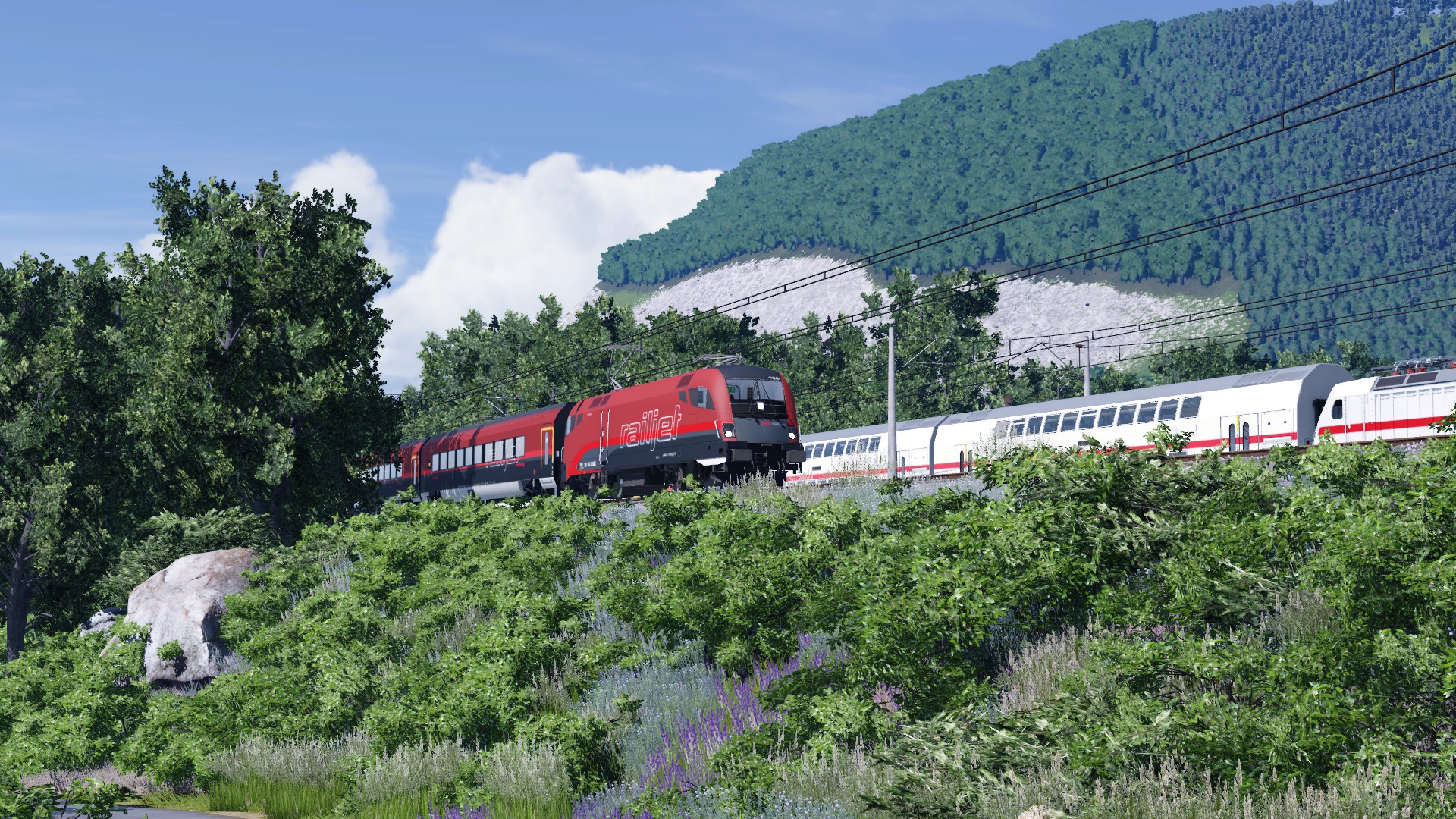 RJ 0815 Am beginn der SFS Oberharz, nebenan IC 2068 auf der Regiostrecke