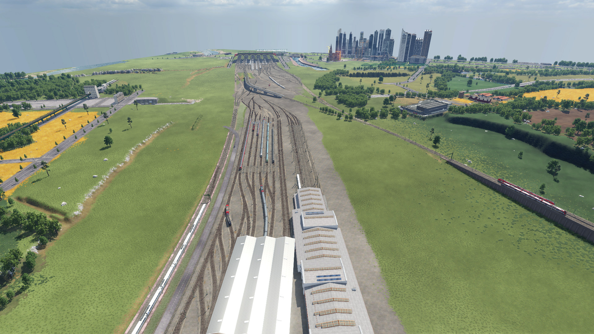 Magdeburger HBF mit Gleisvorfeld und Betriebshof