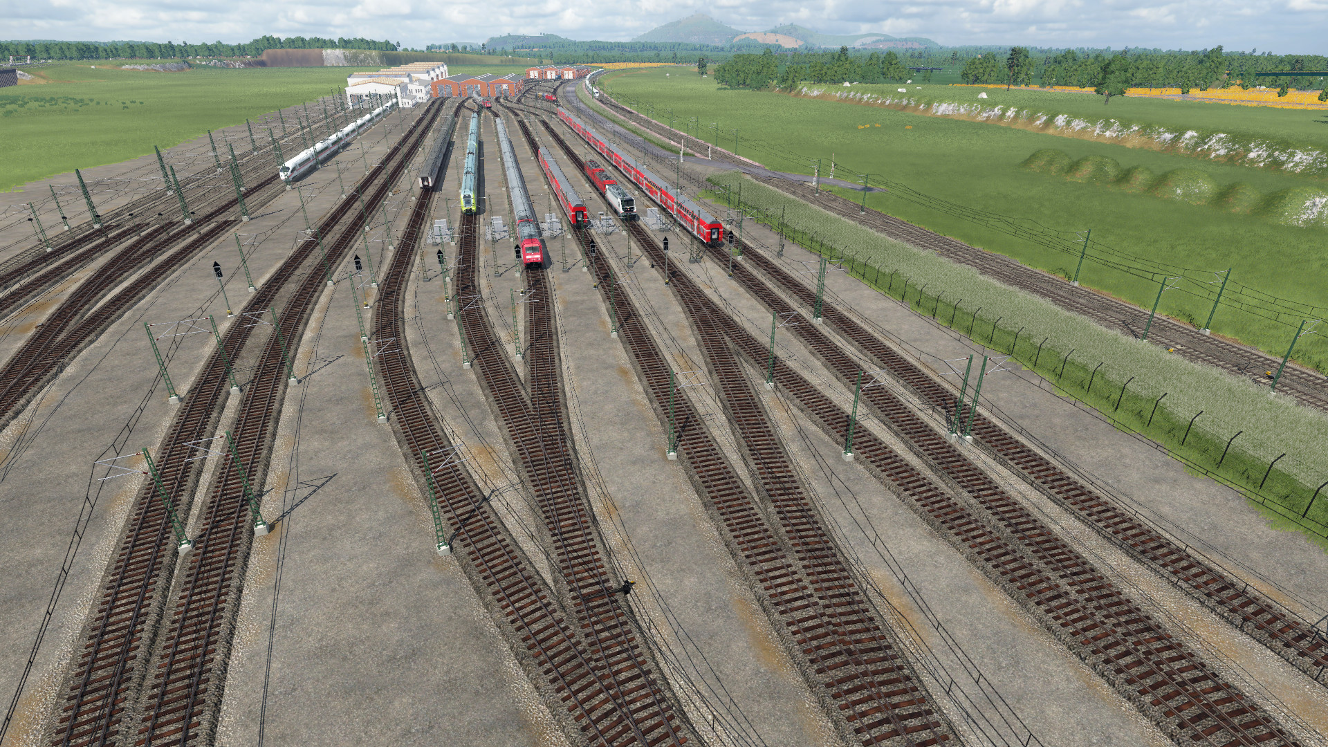 Magdeburger HBF mit Gleisvorfeld und Betriebshof