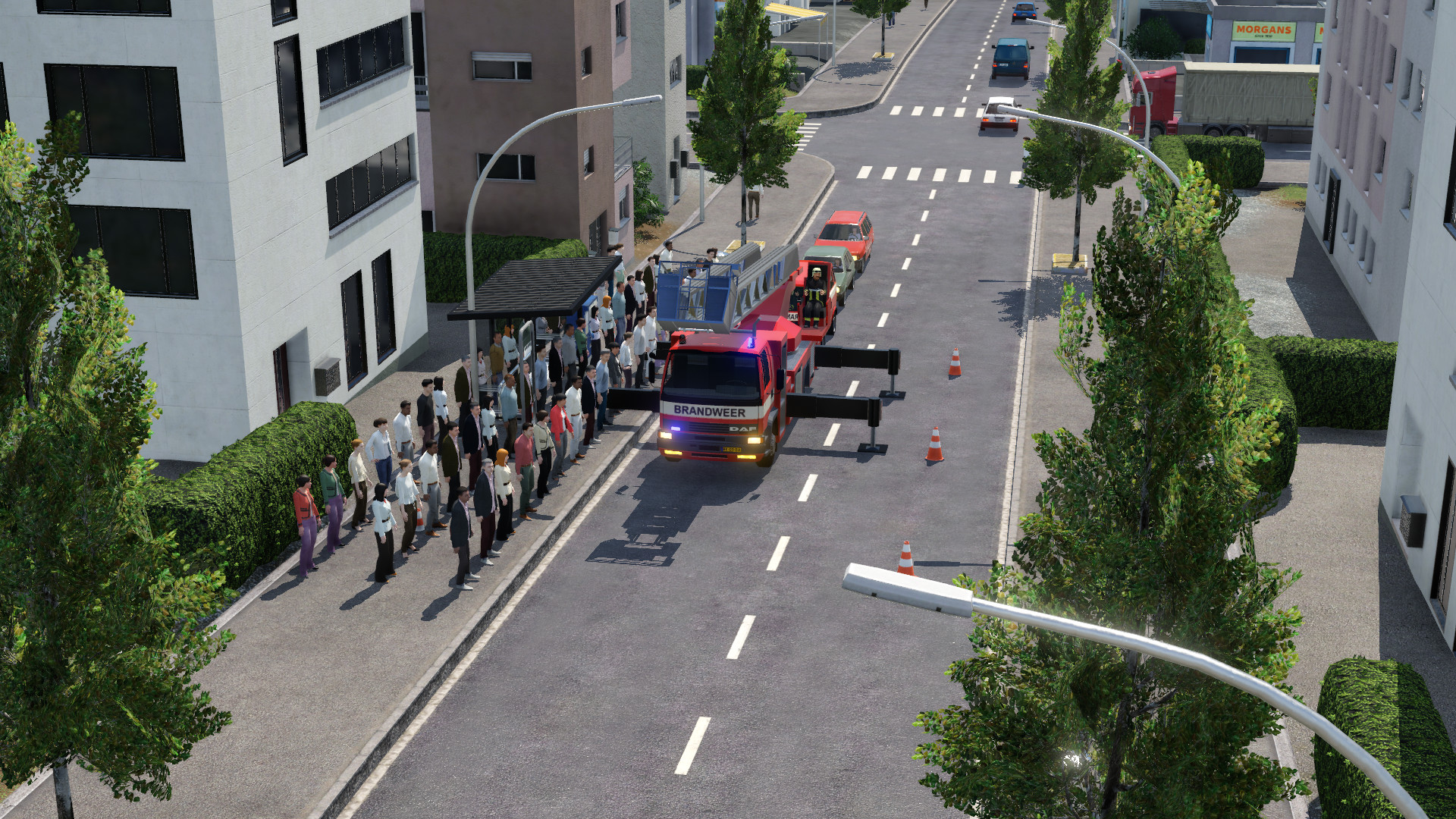 Drive animation for ladder wagen: Image 3 Open ladder