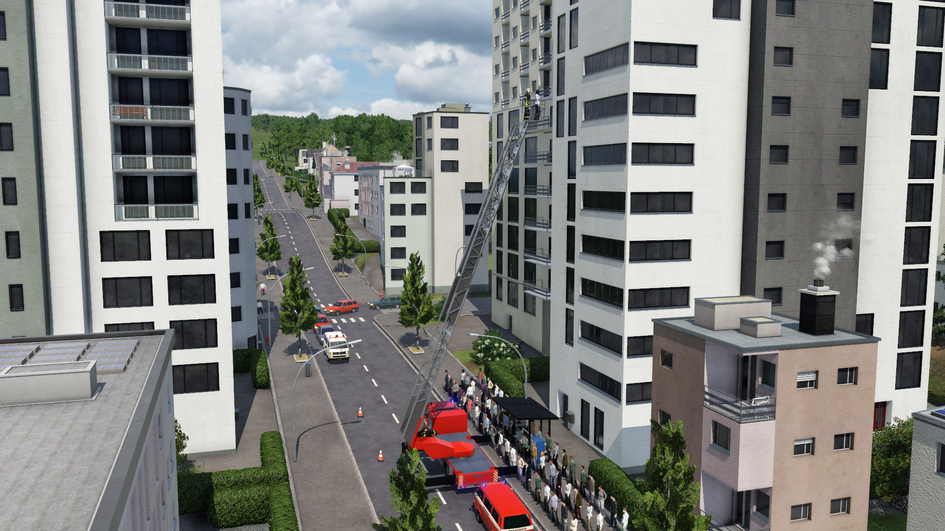 Drive animation for ladder wagen: Image 12 moving down