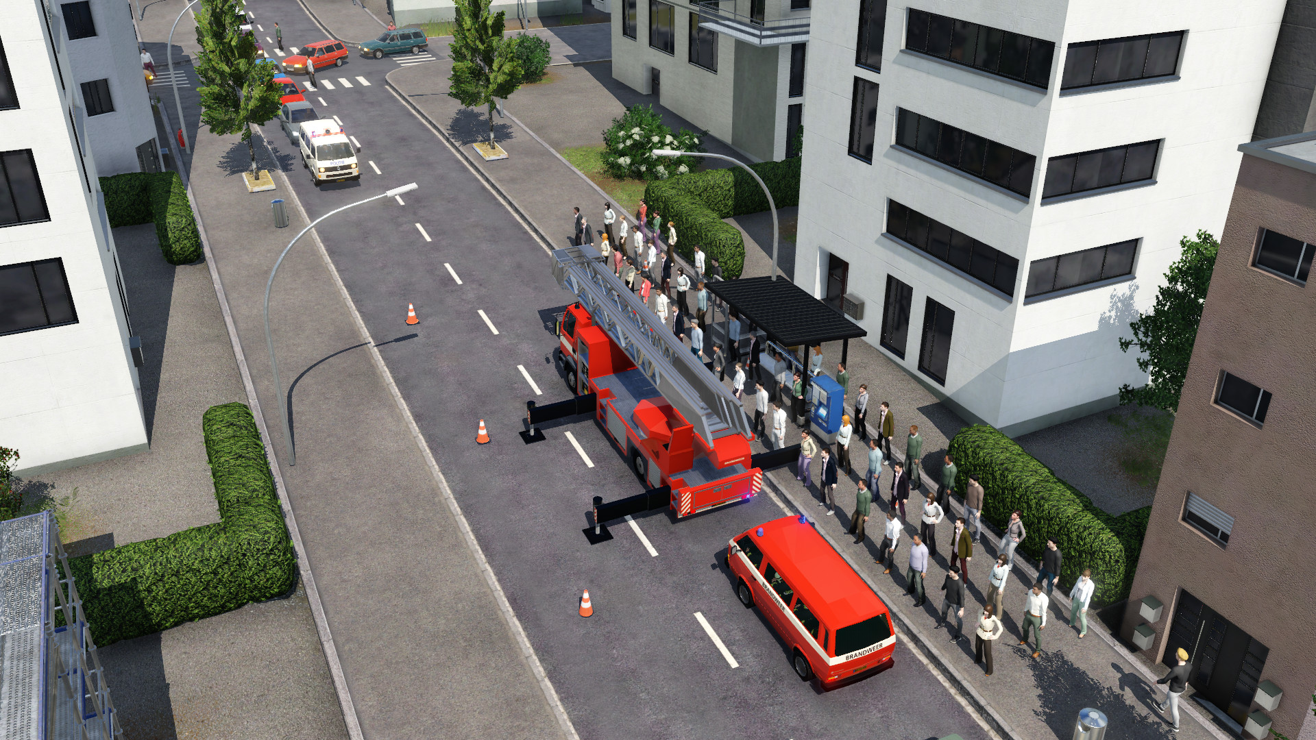 Drive animation for ladder wagen: Image 17 ladder parked