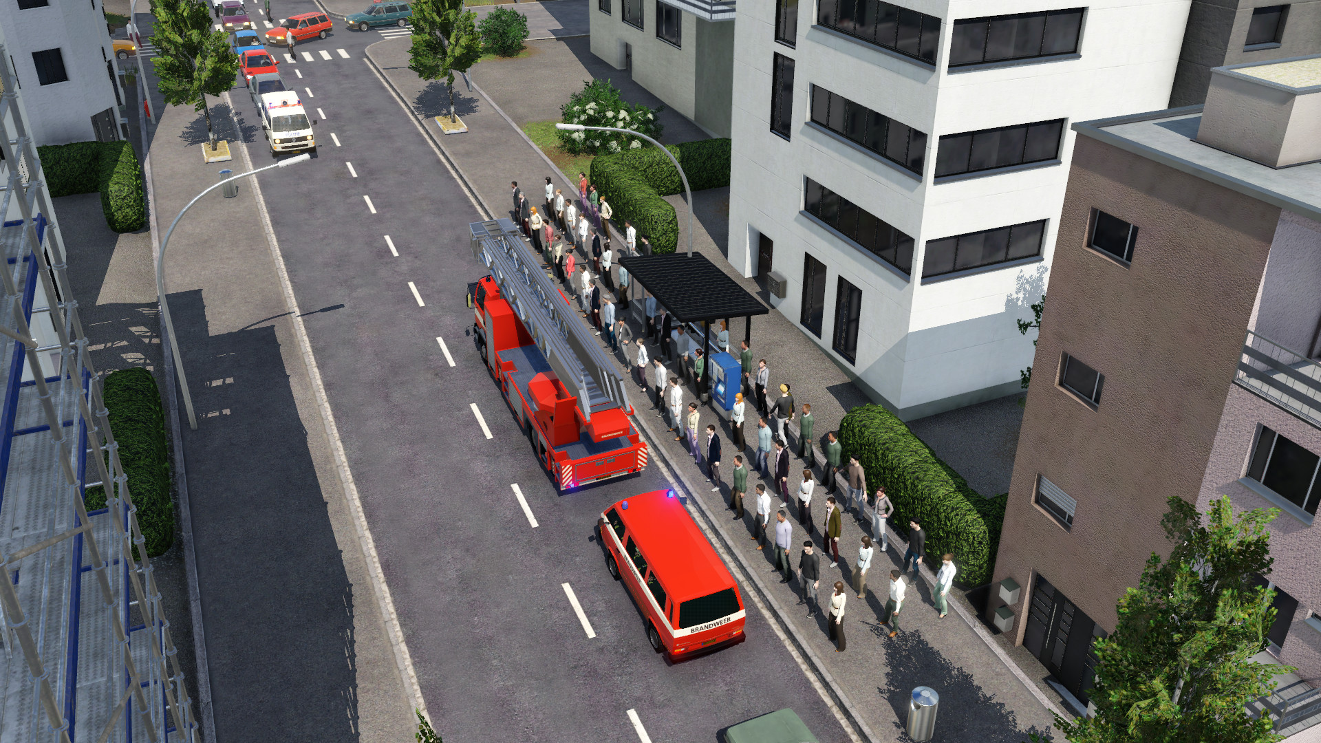 Drive animation for ladder wagen: Image 18 ready to depart