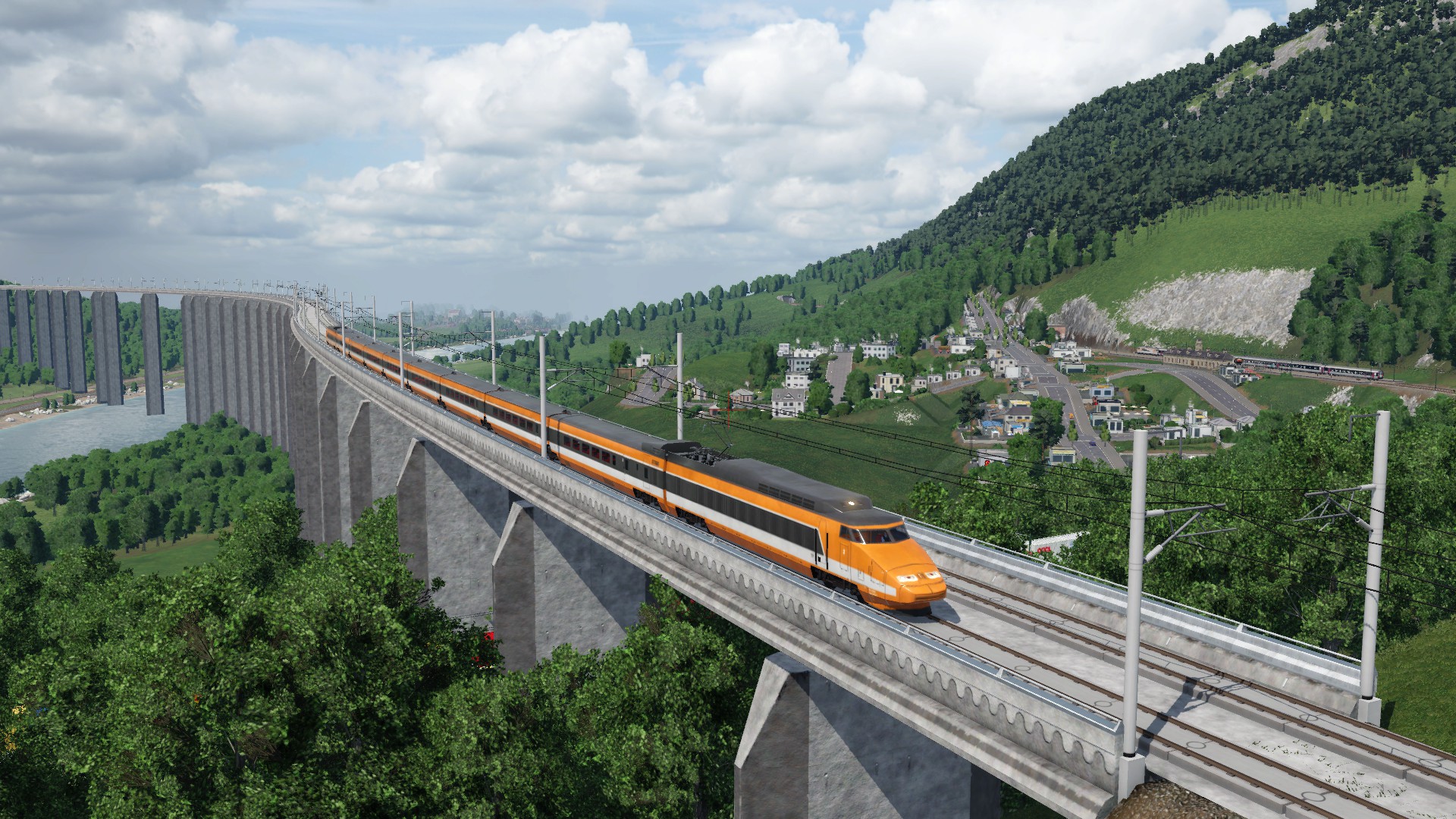 Ein TGV über Biedenkopf.