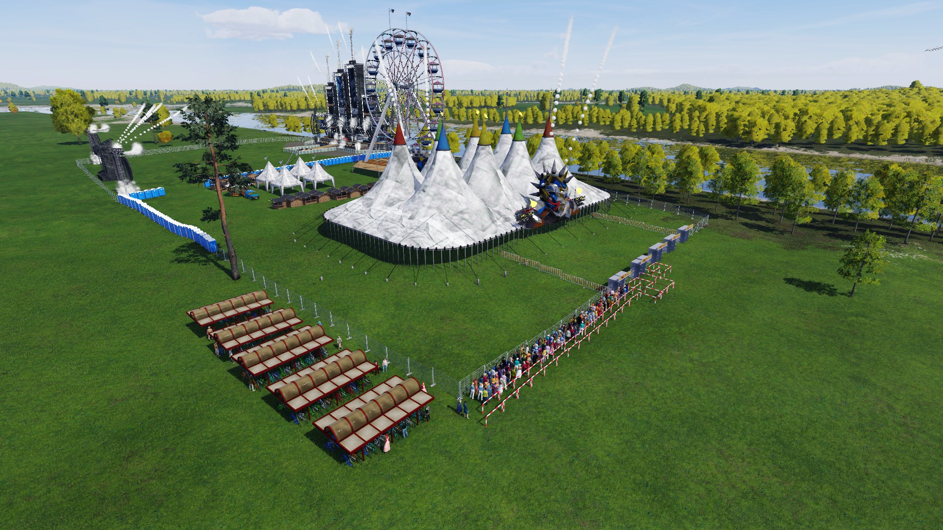 Festwiese mit "THE BEAST"