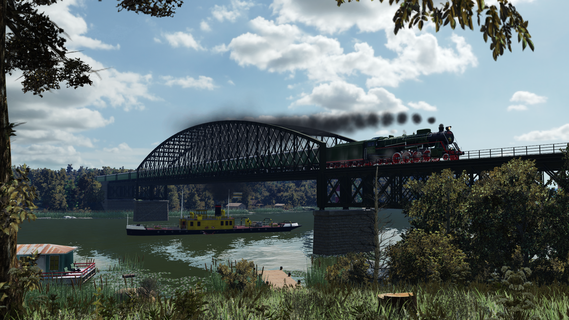 [TpF1] Express train crossing the river