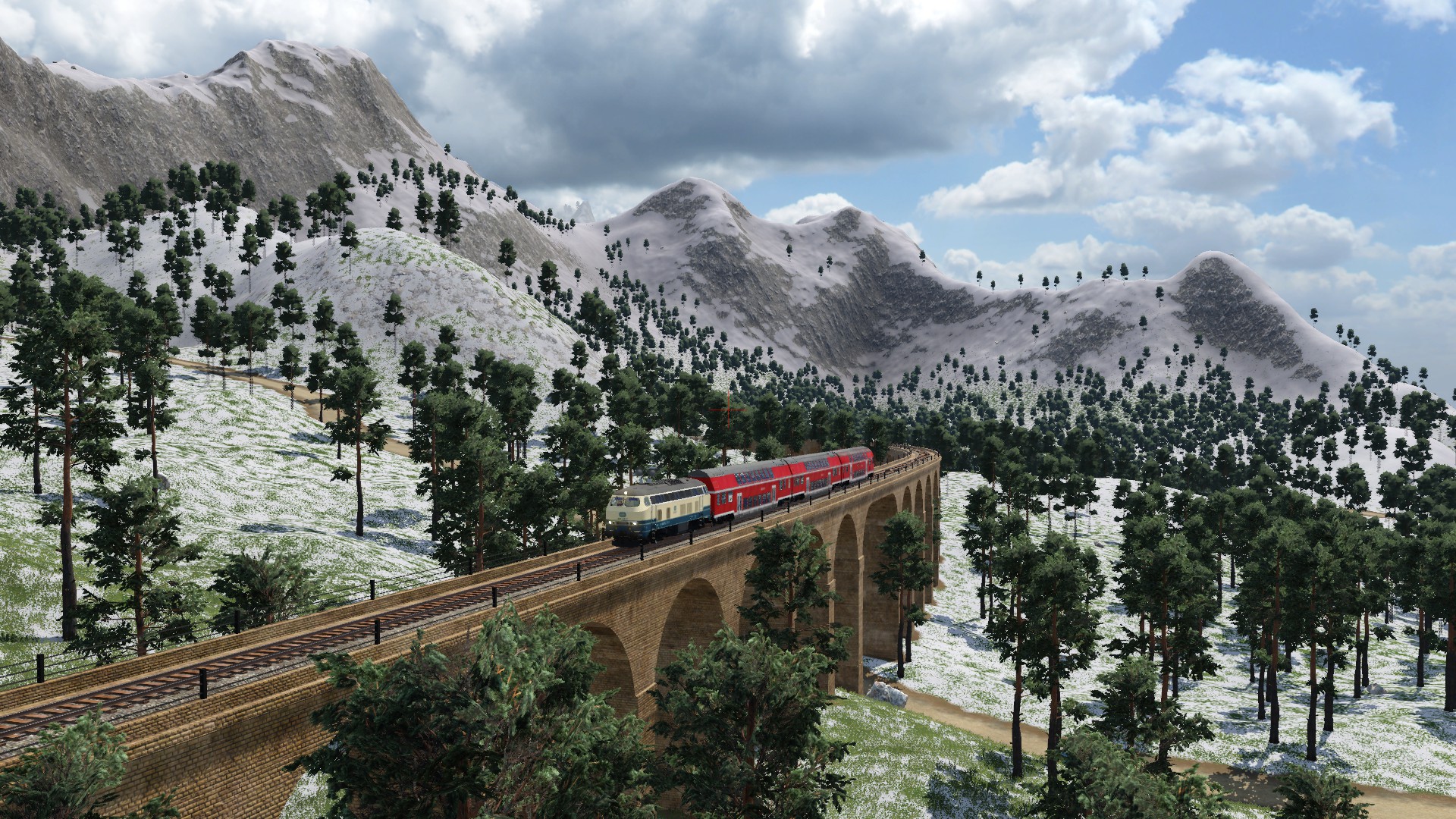 218 446 mit einer Regionalbahn kurz hinter Tornau.