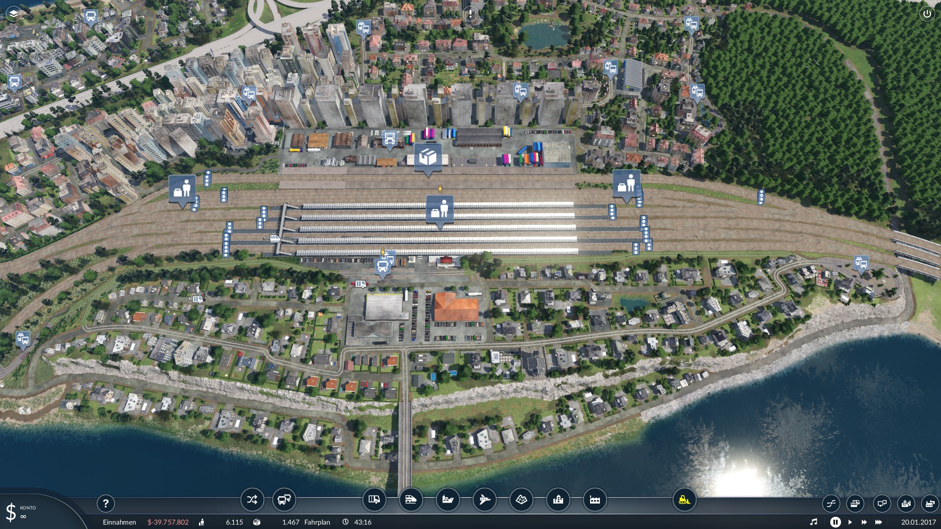 Neu gebaute Stadt