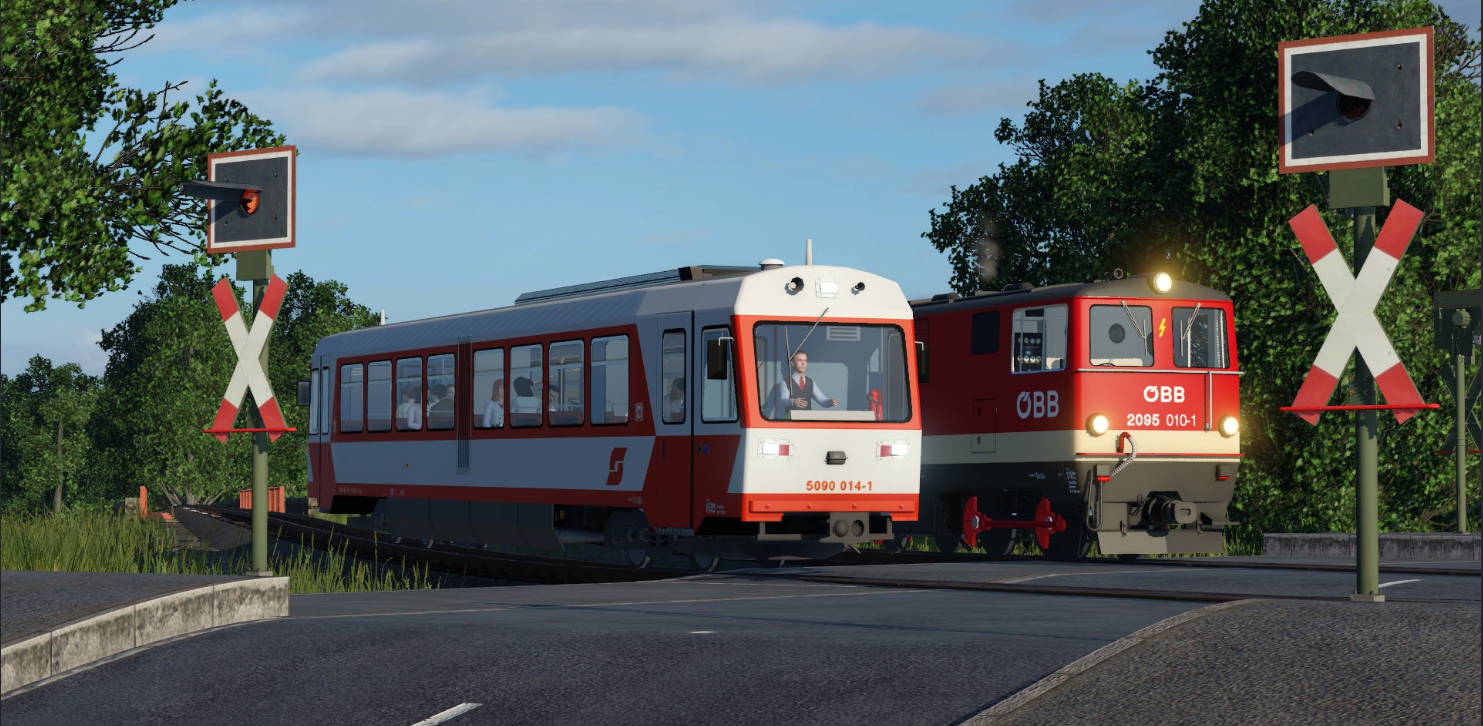 Ybbstalbahn: Gleichzeitige Einfahrt in Gstadt