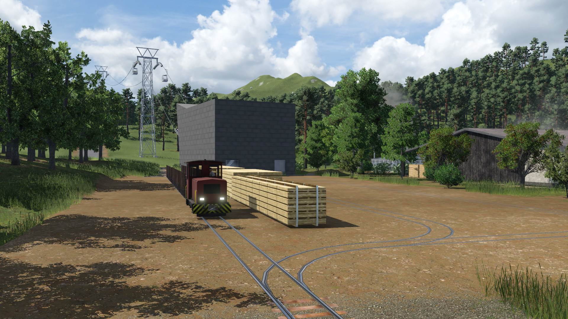 Materialseilbahn und Werkbahn