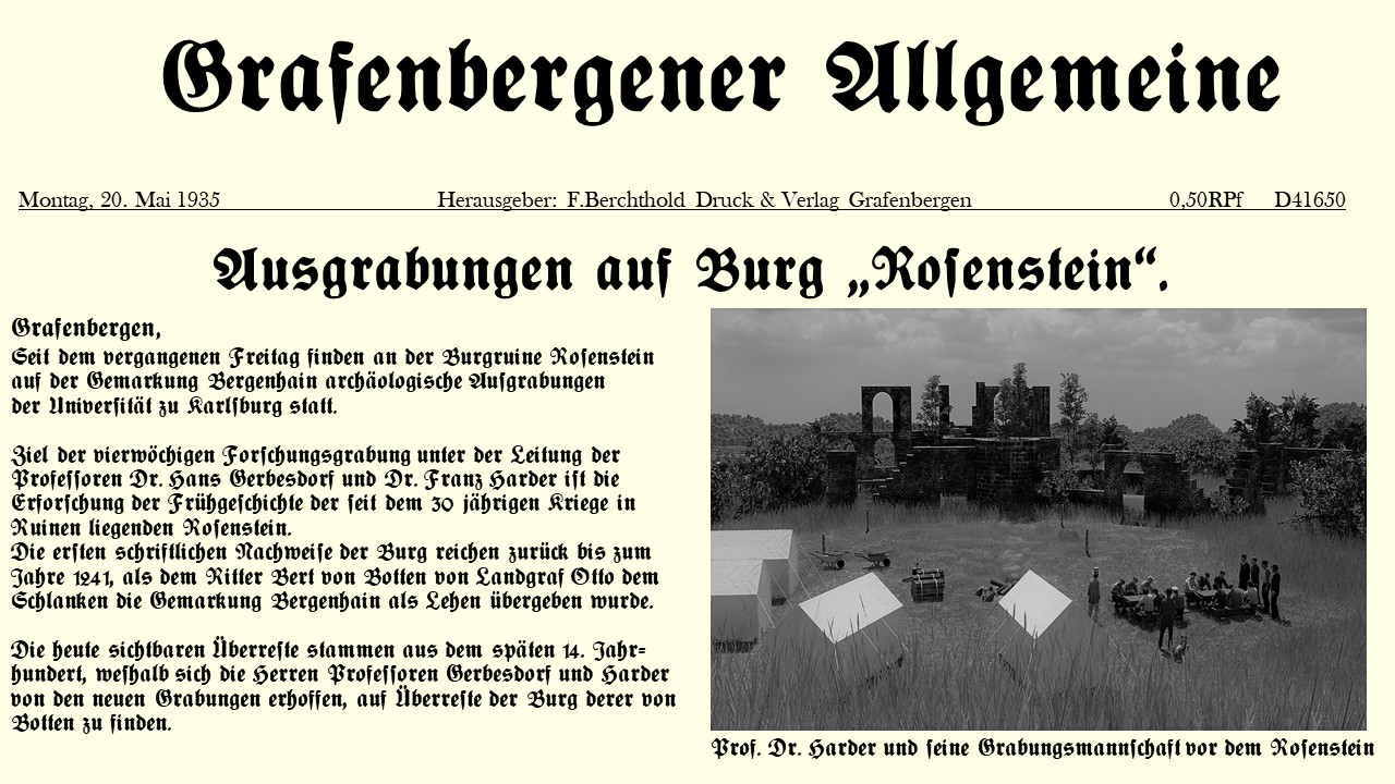 Ausgrabungen auf Burg Rosenstein