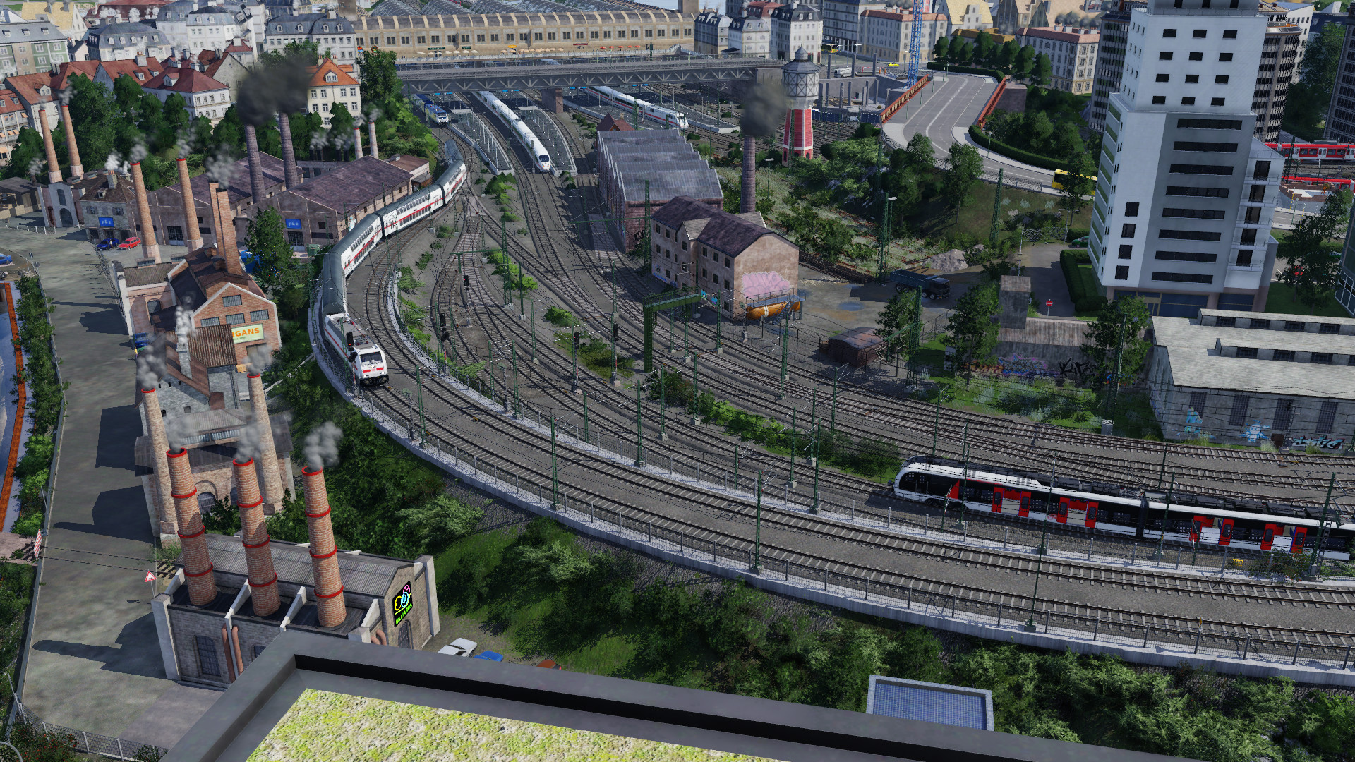 Südliche Ausfahrt des Dammburger Hauptbahnhofs