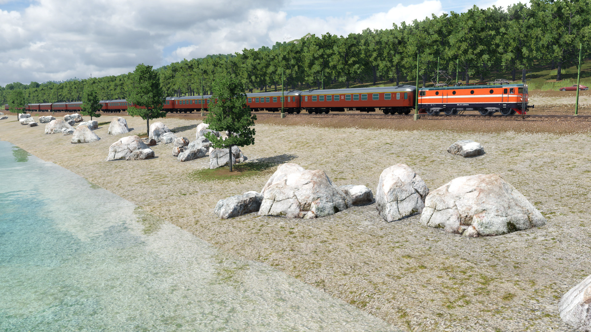 Swedish Express on the riverbank