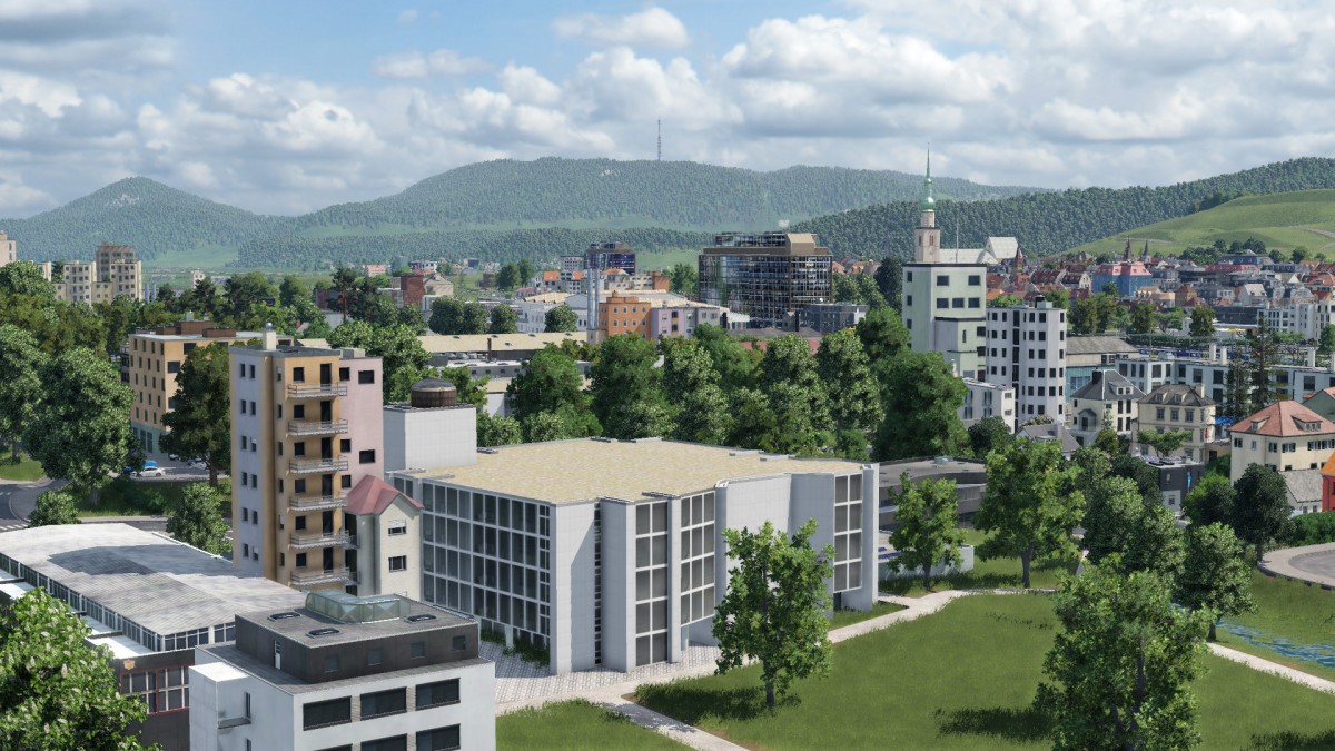 Blick über das Areal der Kantonsschule