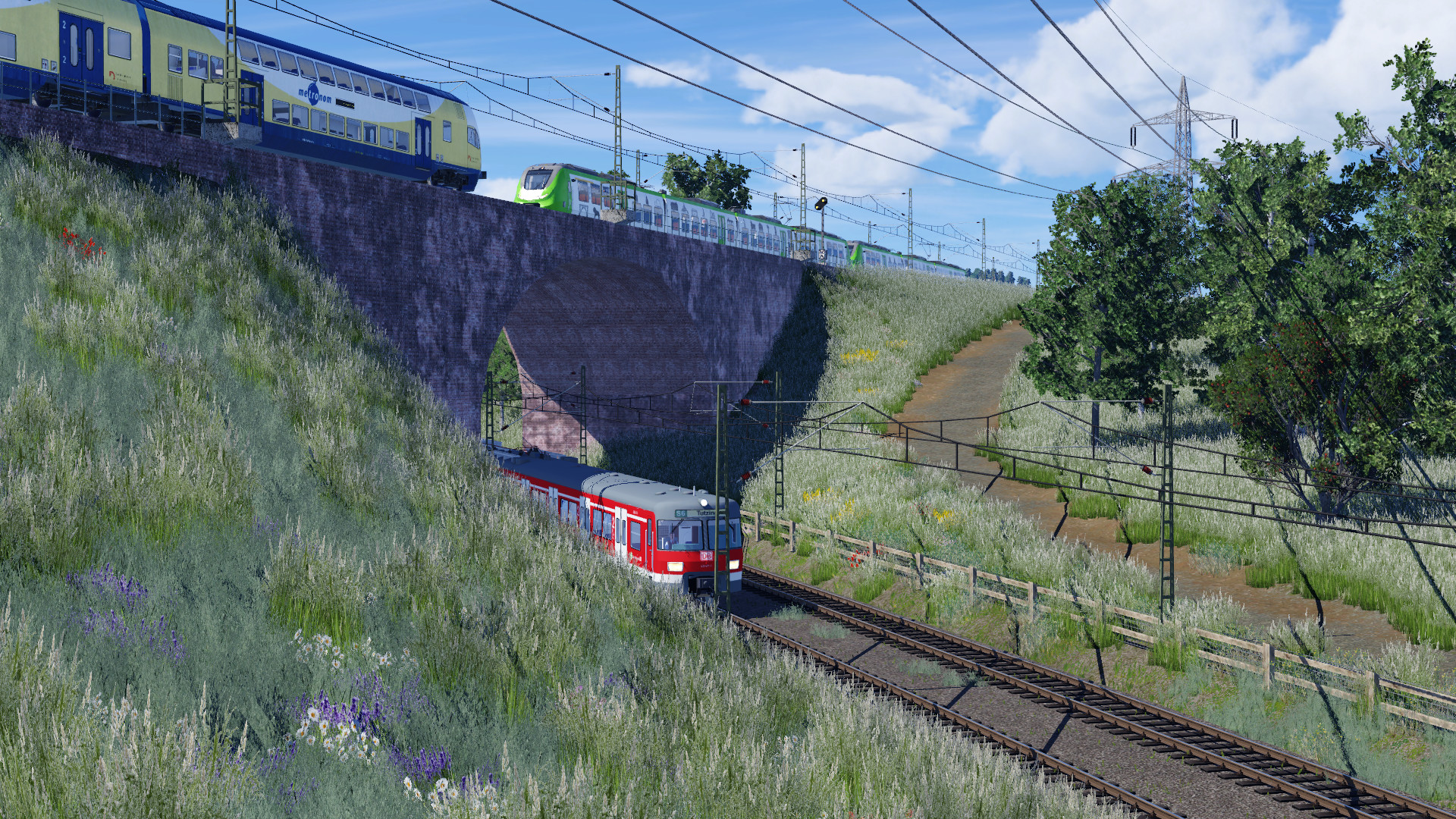 Zugbegegnungen: BR 420, Metronom Dosto und fiktives Talent 3 VRR Repaint